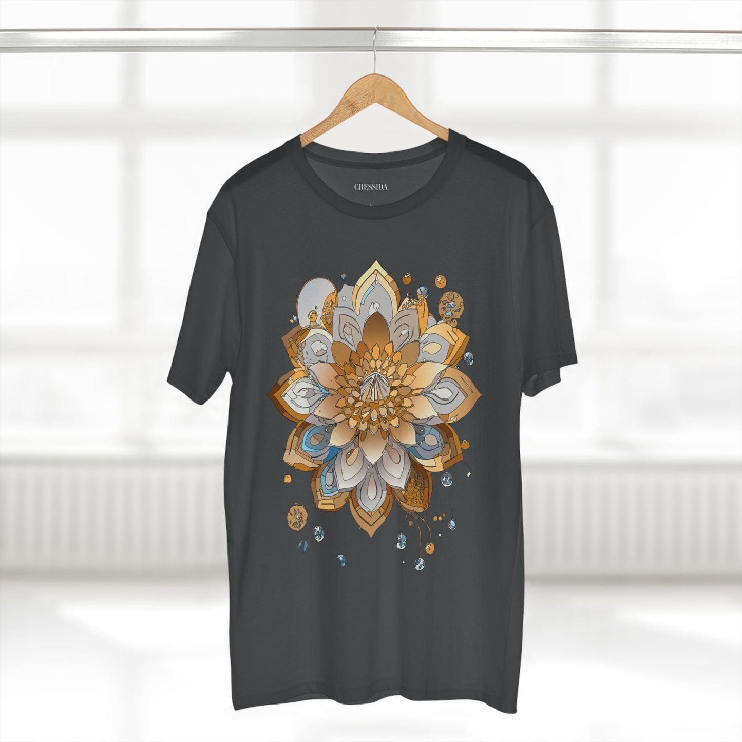 Floral Graphic T-Shirt Unisex 100 Cotton Art Design with Antique Flowers Tee 6