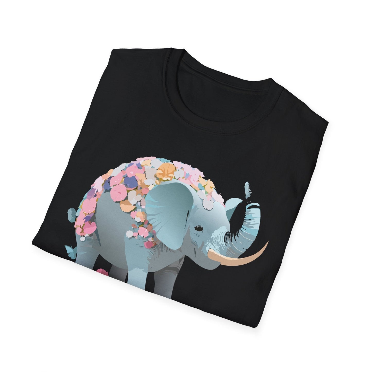 Elephant Graphic T Shirt Gildan Softstyle Unisex Cotton Tee With Elephant Print Design Artwork