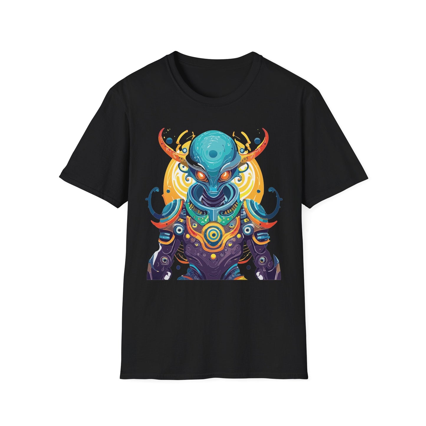 Alien T Shirt Cosmos Shirt Unisex Short Sleeve Tee With Alien Art Design Ring Spun Cotton