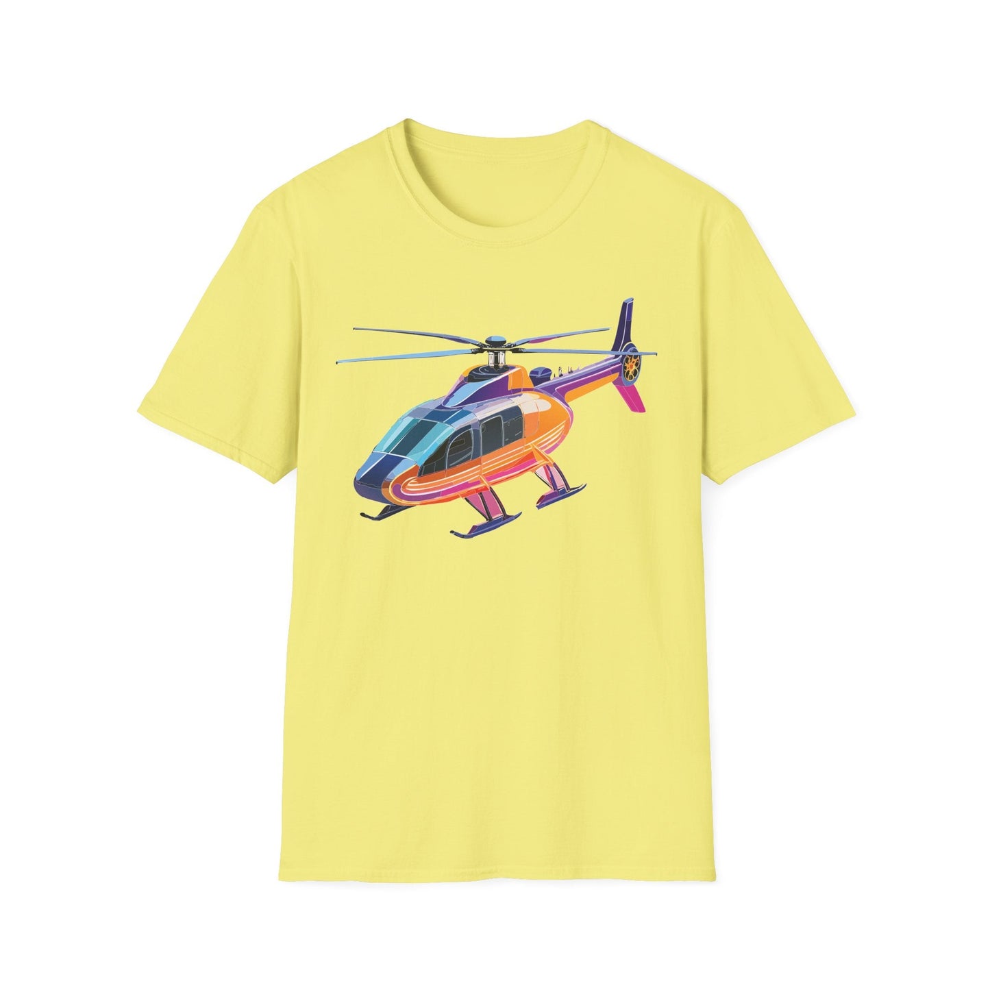 Chopper Helicopter Shirt Unisex Tee Gildan Softstyle 64000 Lightweight 100 Percent Cotton