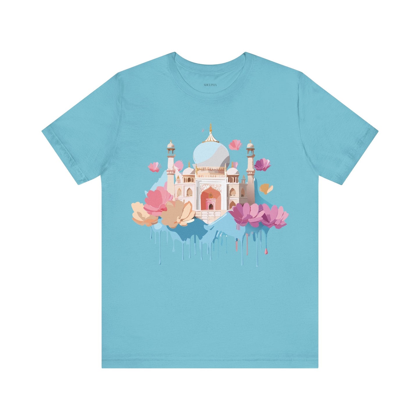 Tourist Shirt Taj Mahal Graphic Tee Unisex Short Sleeve Art From Adelpha Vintage Inspired