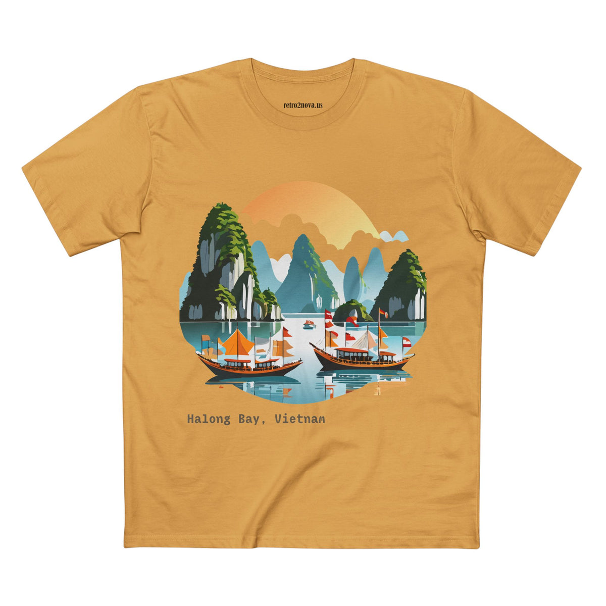 Halong Bay Vietnam landscape tee | Travel shirt, Southeast Asia souvenir