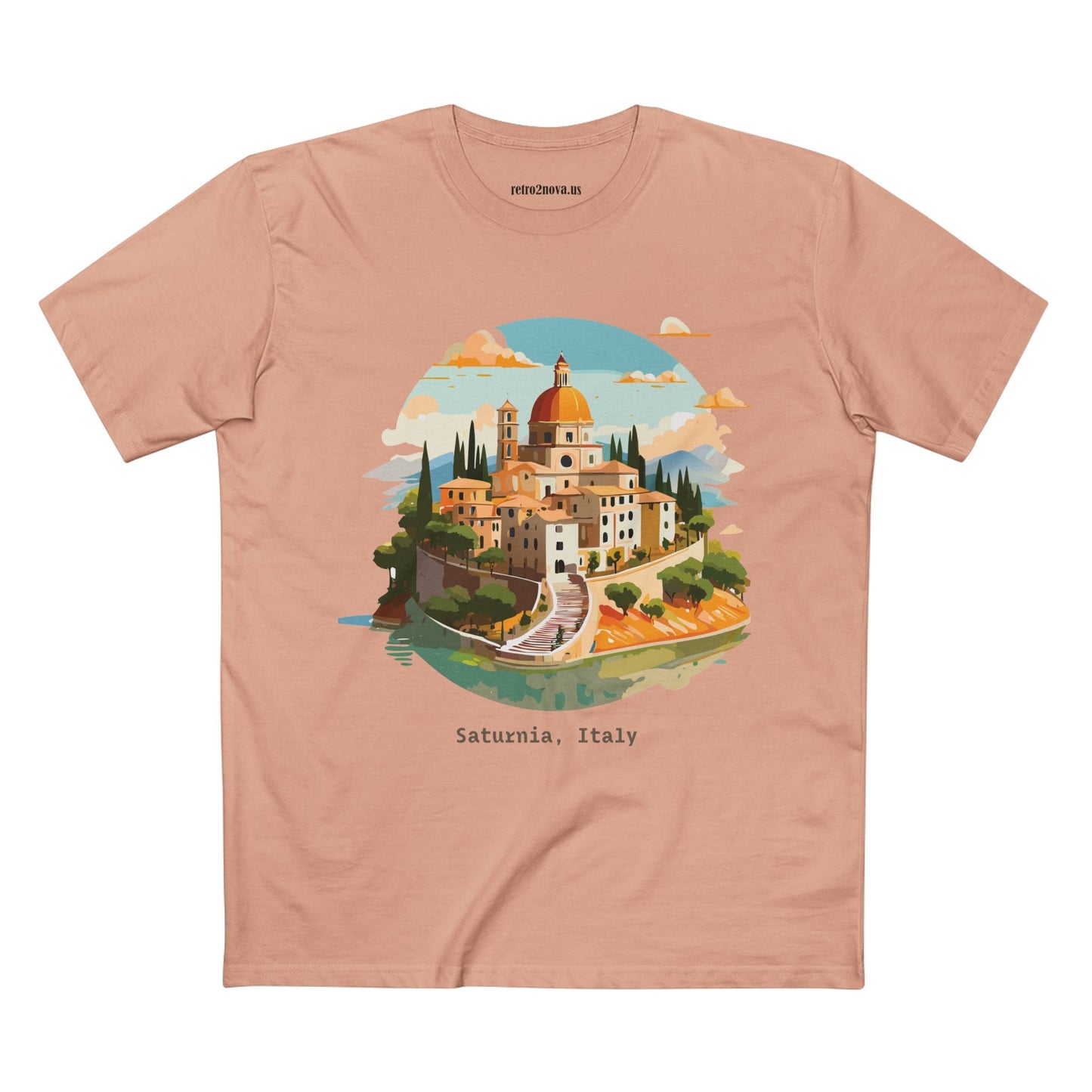 Italy Travel Shirt Unisex Tourist Tee With Original Art Design Retro2Nova Premium Cotton