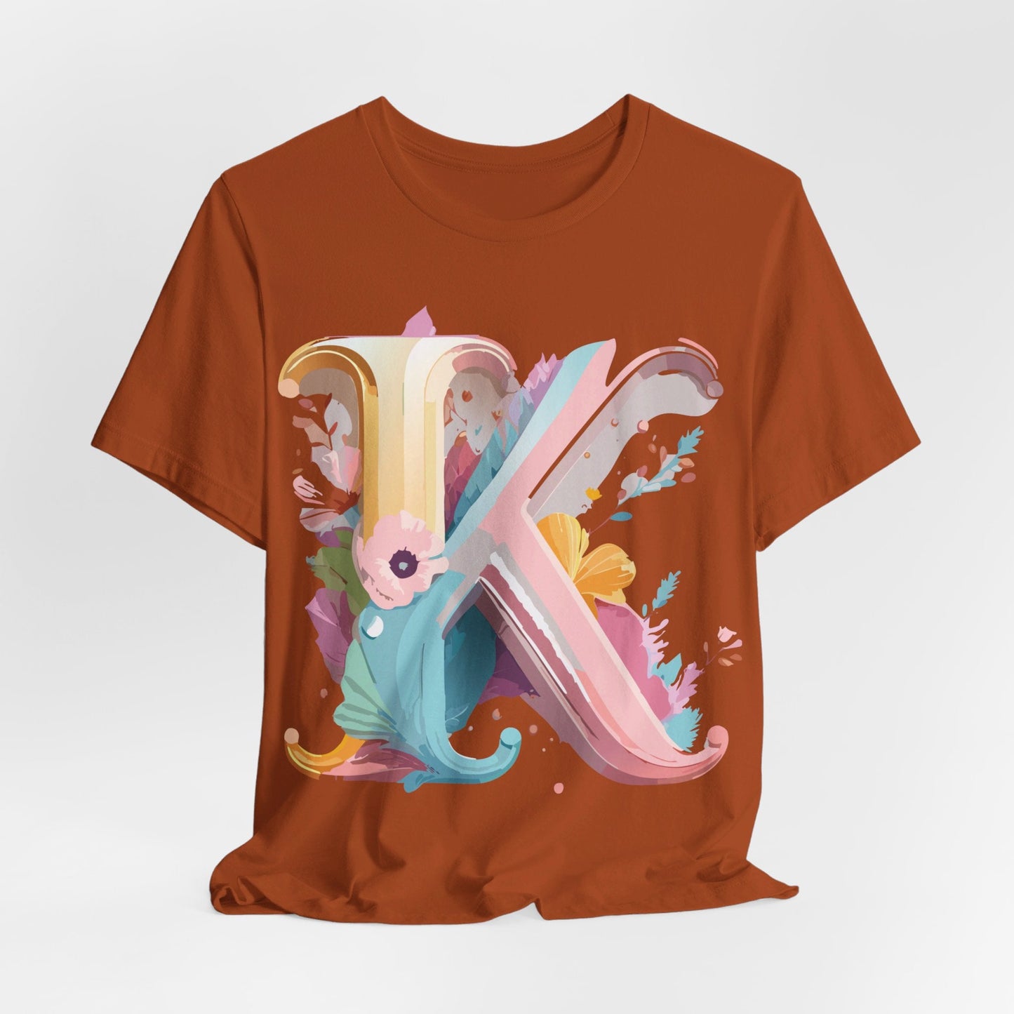 Letter K Shirt Unisex Graphic Tee With Vintage Inspired Artwork Adelpha Premium Comfort