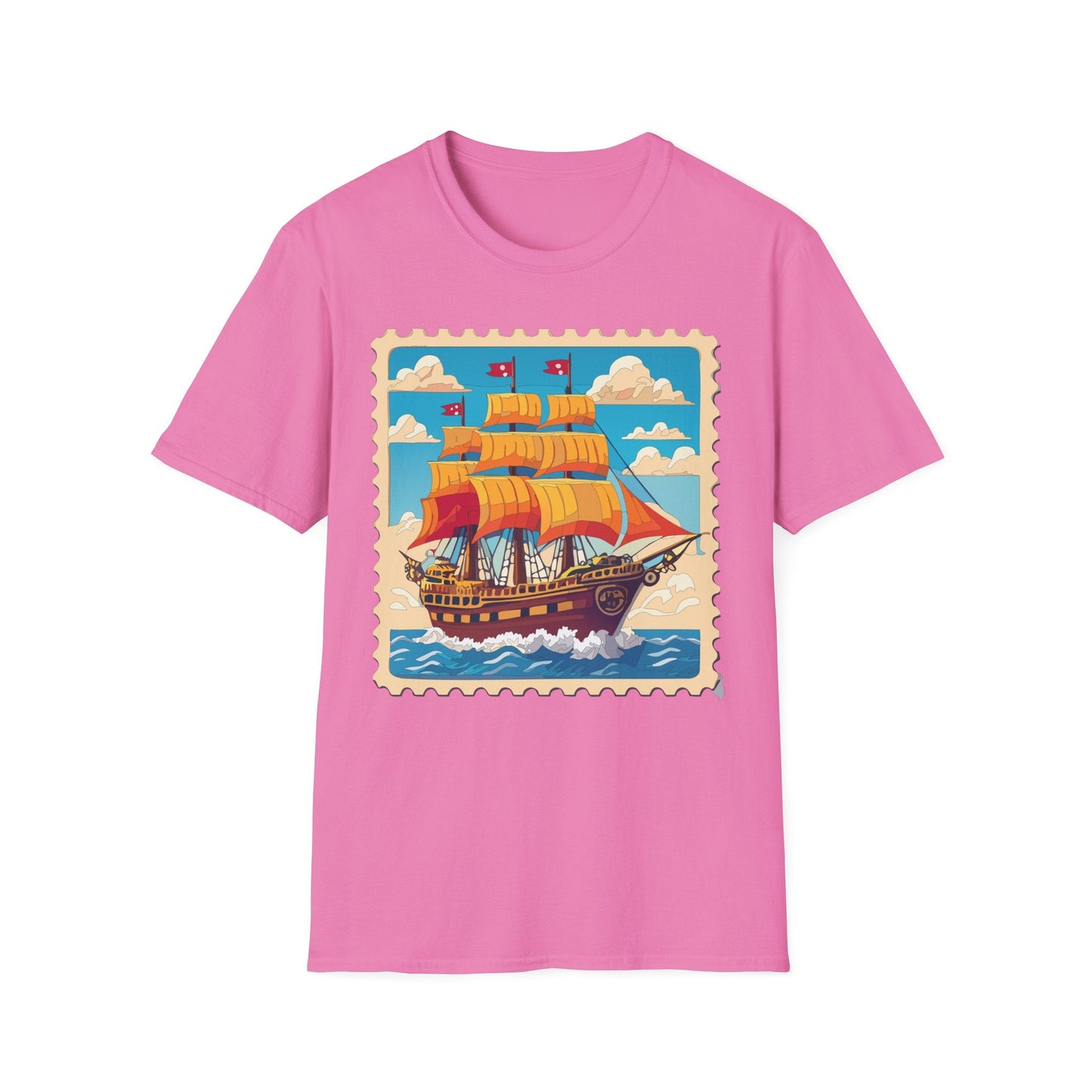 Unisex Softstyle Frigate Ship T Shirt 100 Percent Ring Spun Cotton Gildan 64000 Tee