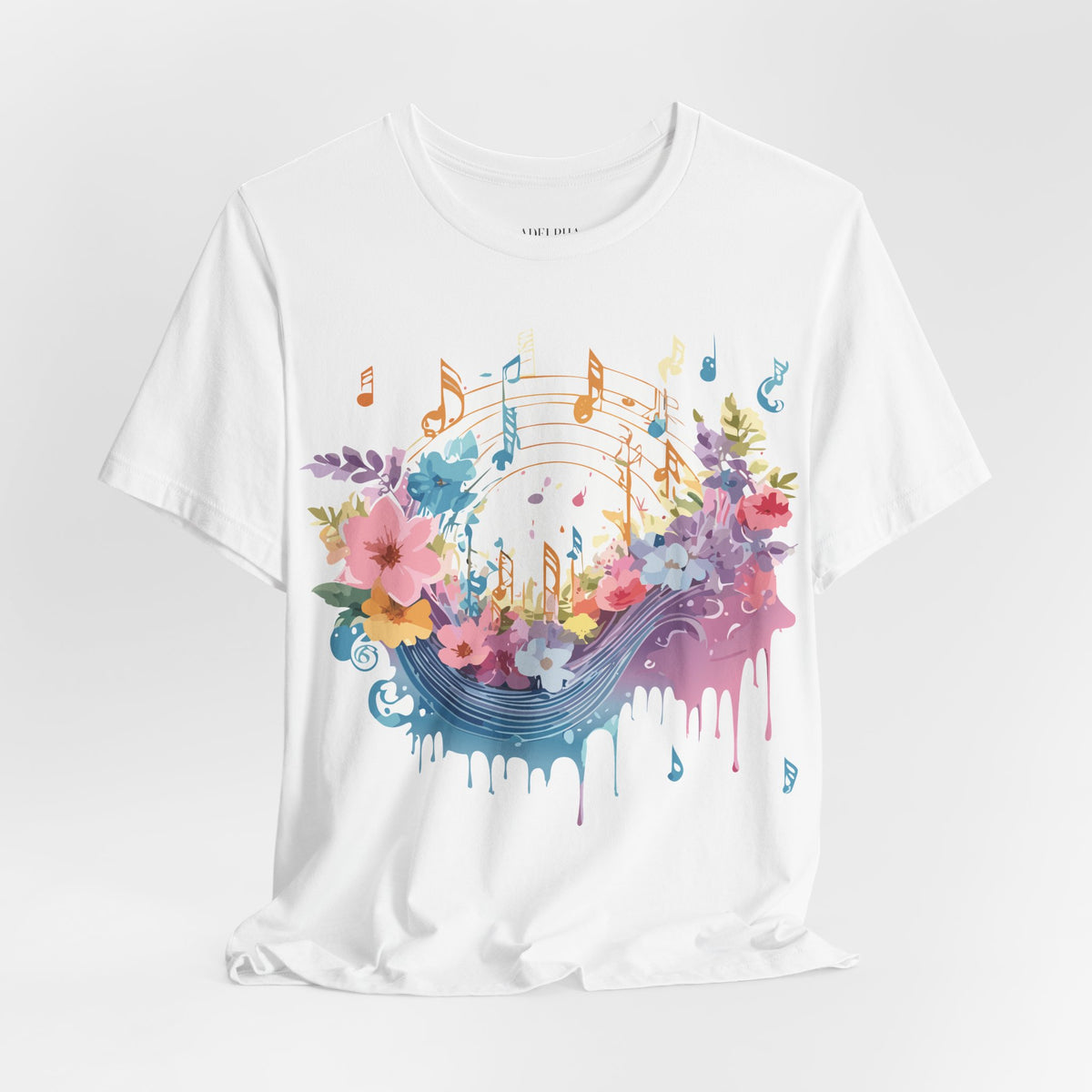 Music Graphic Unisex Cotton Bella+Canvas Tee with Art Design m170