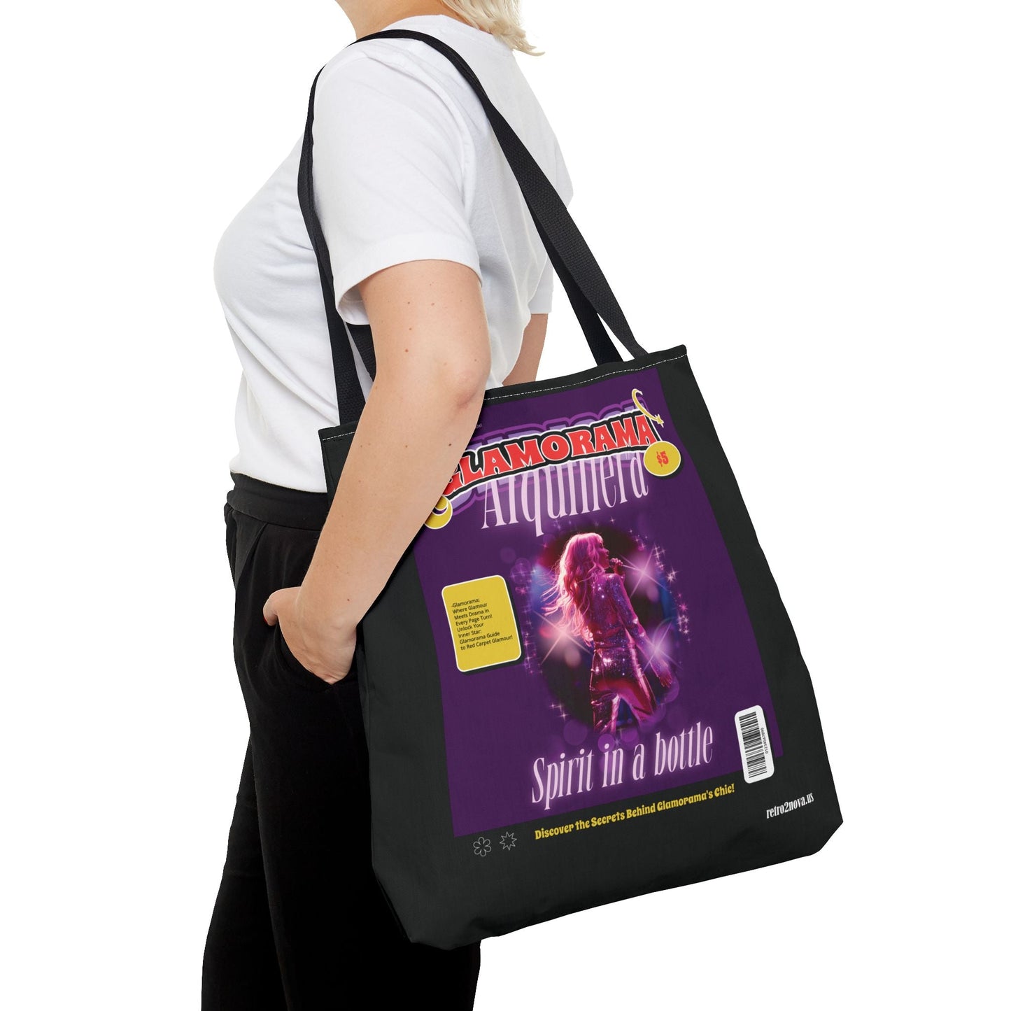 Canvas Tote Bag Magazine Cover Vintage Retro Design Durable Everyday Carry Essential Tote