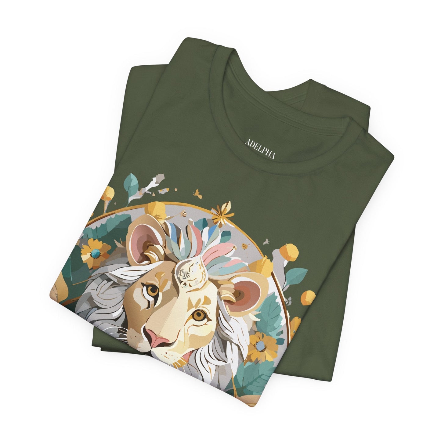 Medallion Graphic Unisex 100 Cotton Vintage Animal Medal Artwork Tee 58