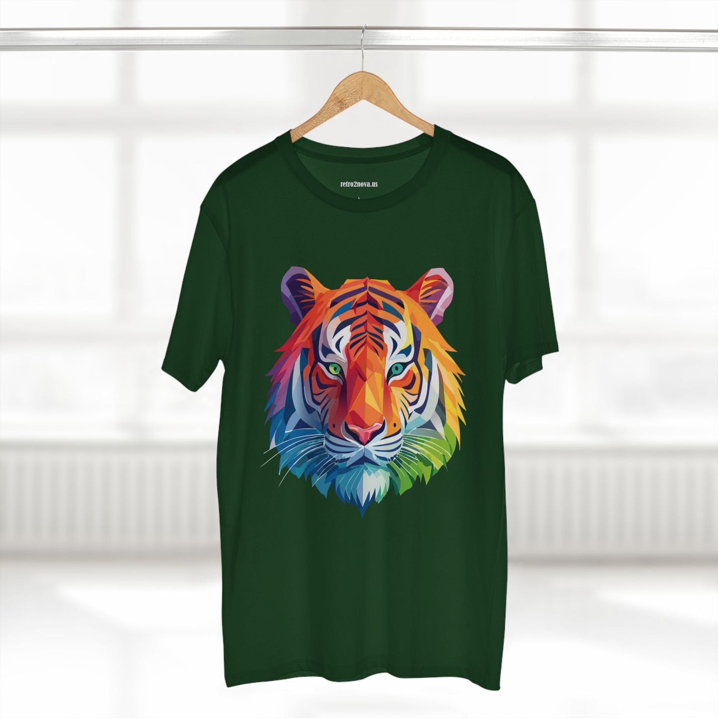 Tiger Animal Shirt Unisex Premium Cotton Tee With Original Art Design Retro2Nova Art Collection Exclusive Art Print