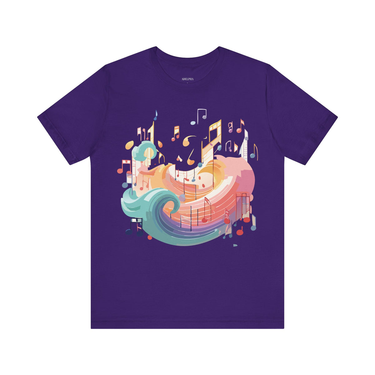 Music Graphic Unisex Cotton Bella+Canvas Tee with Art Design n153