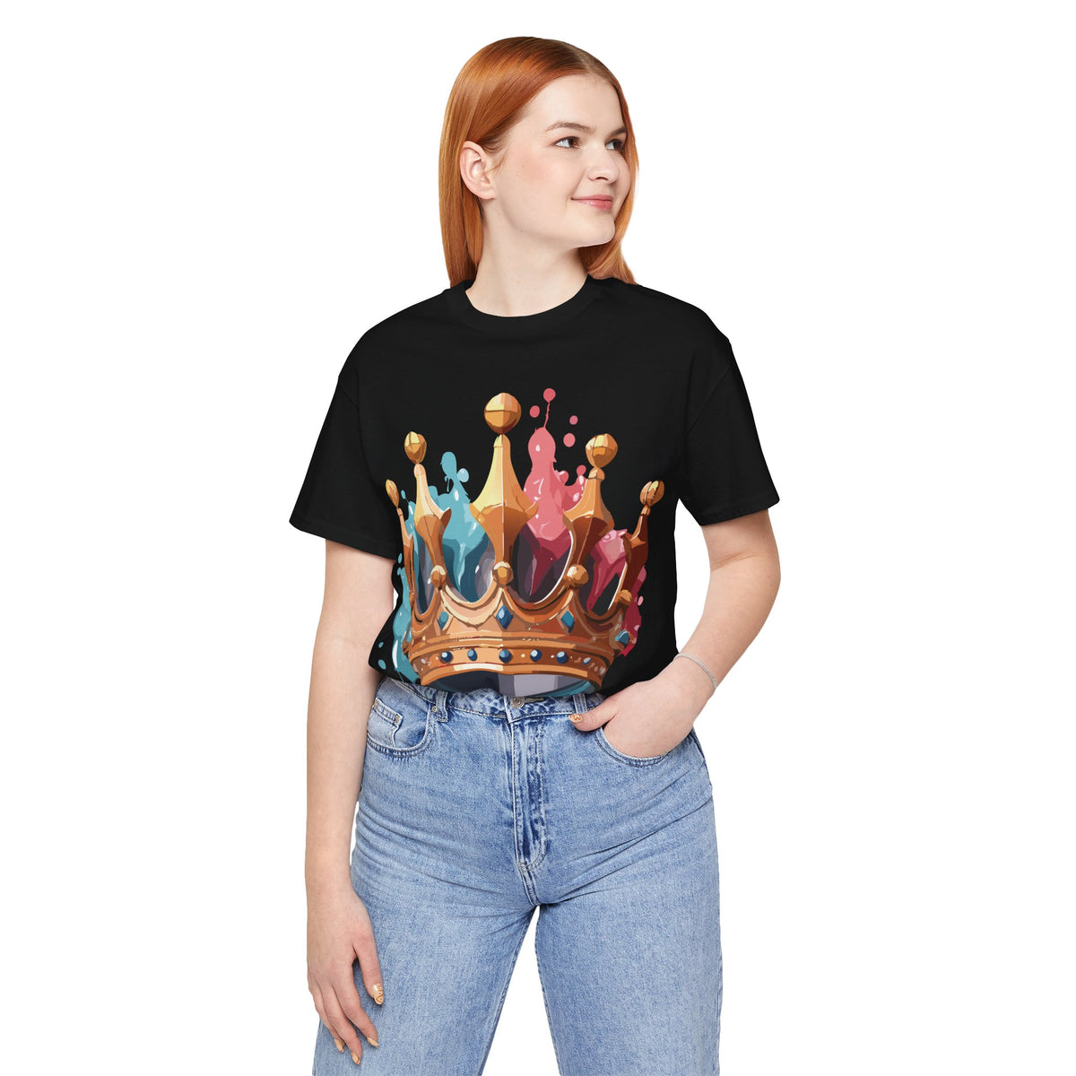 Crown Graphic Unisex Cotton Bella+Canvas Tee with Art Design m13
