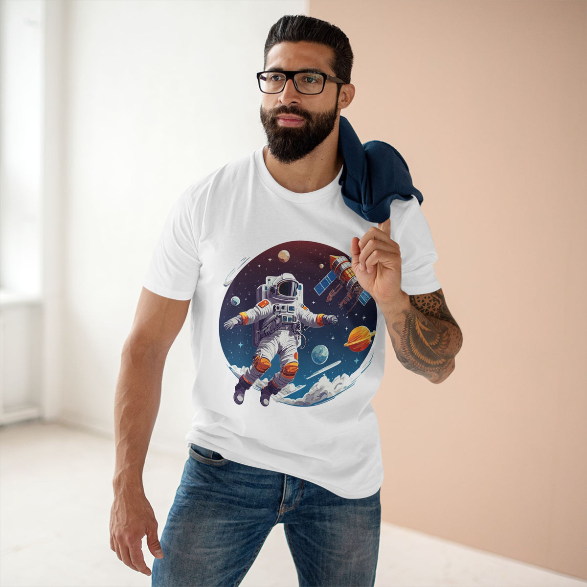 Cosmos Astronaut Graphic Tee Staple Unisex 100 Cotton Tee Shirt - CS-34