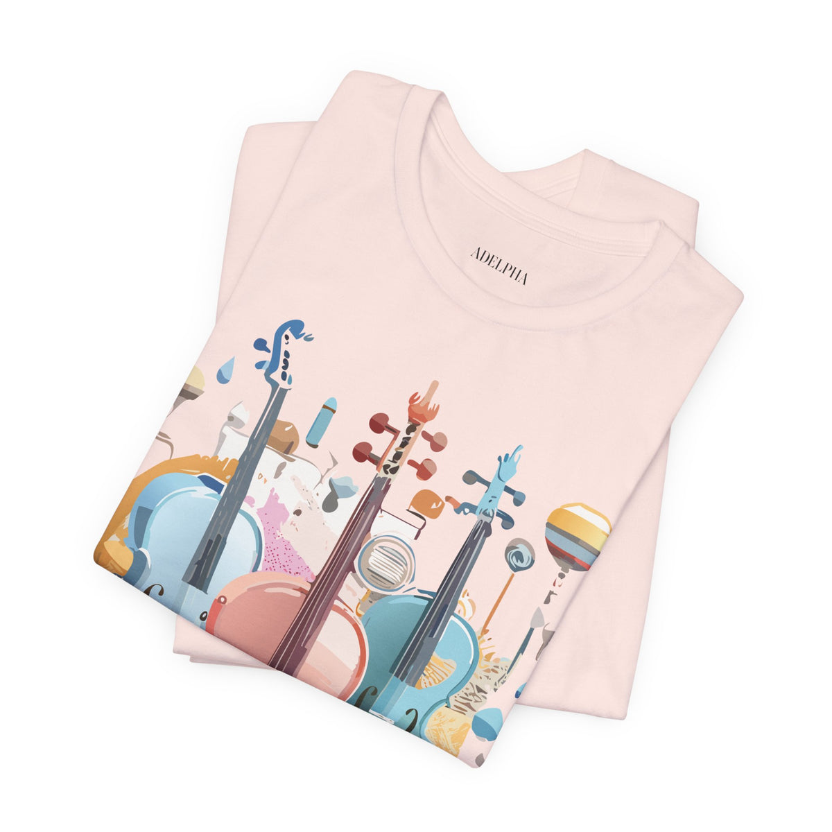 Music Graphic Unisex Cotton Bella+Canvas Tee with Art Design m138