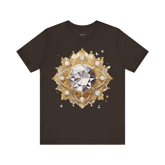 Jewelry Graphic Unisex Cotton Bella+Canvas Tee with Art Design n137