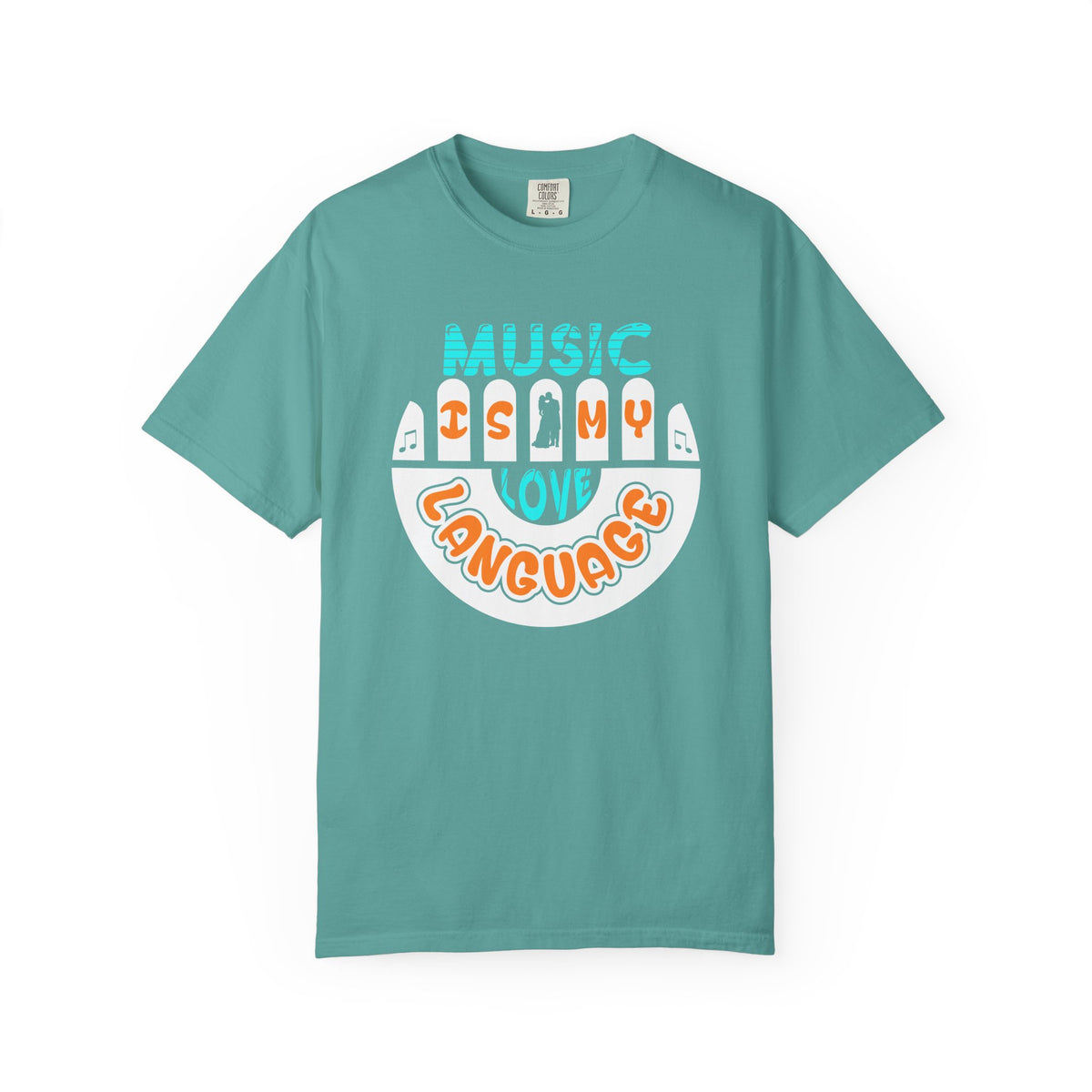 Music Is My Love Language T-shirt Retro Hand Graphic Unisex Cotton Tee 067