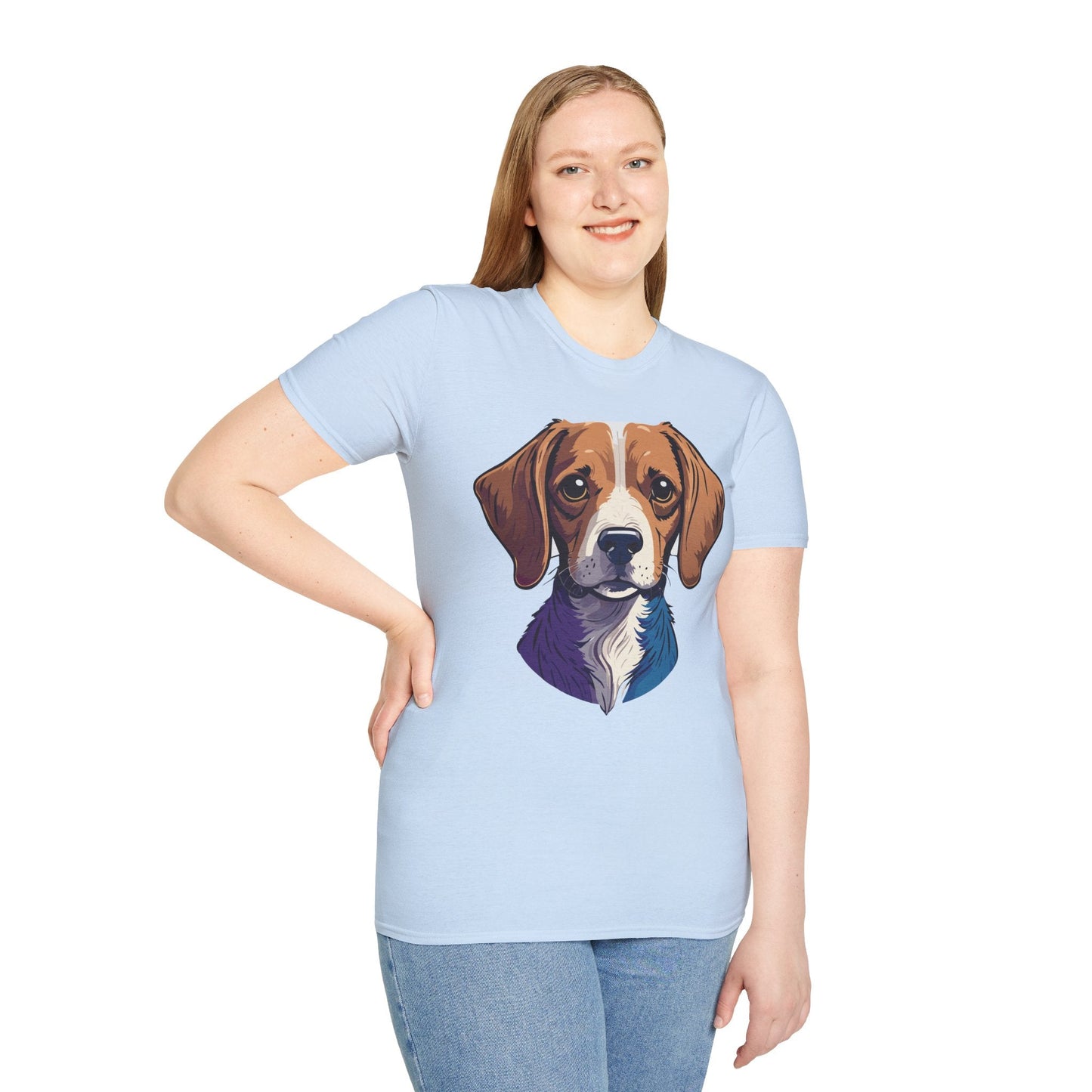 Dog Shirt Unisex Animal Print Tee Softstyle 100 Percent Cotton Gildan 64000