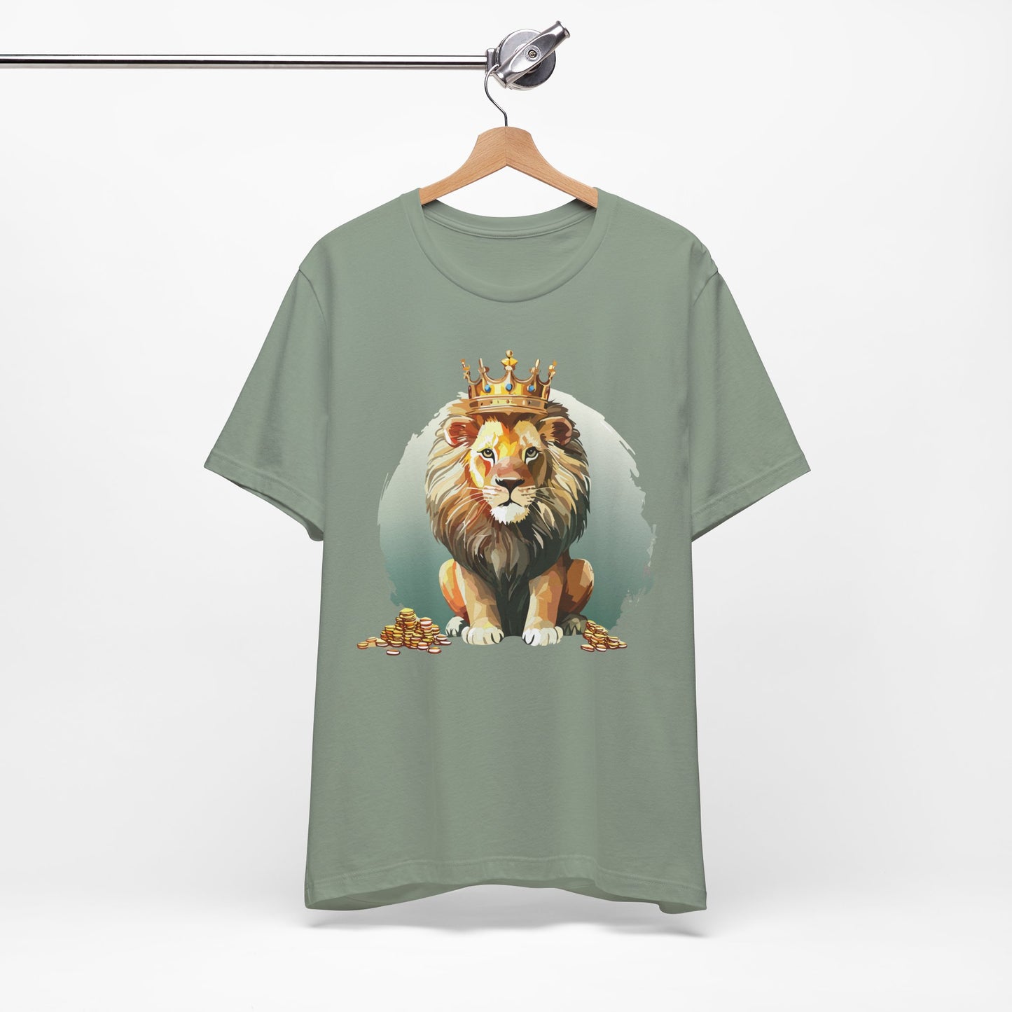 Regal Lion Short Sleeve Tee, Animal Shirt, Lion Tee, Unisex Top, Birthday Gift, Shirt with Animal design