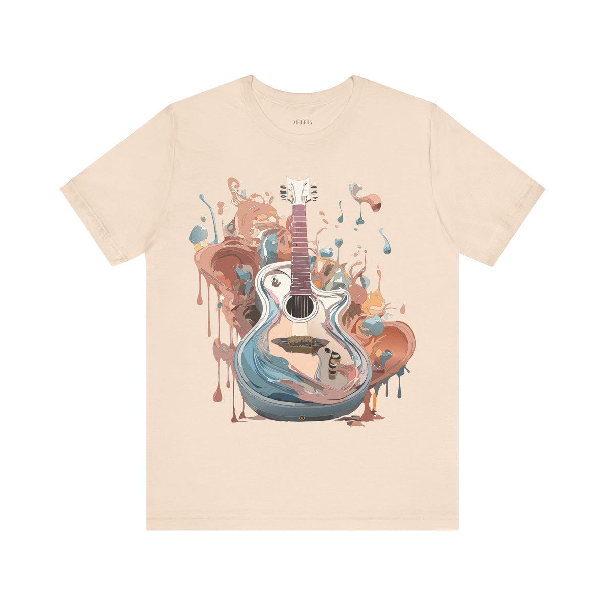 Music Graphic Unisex Cotton Bella+Canvas Tee with Art Design m123