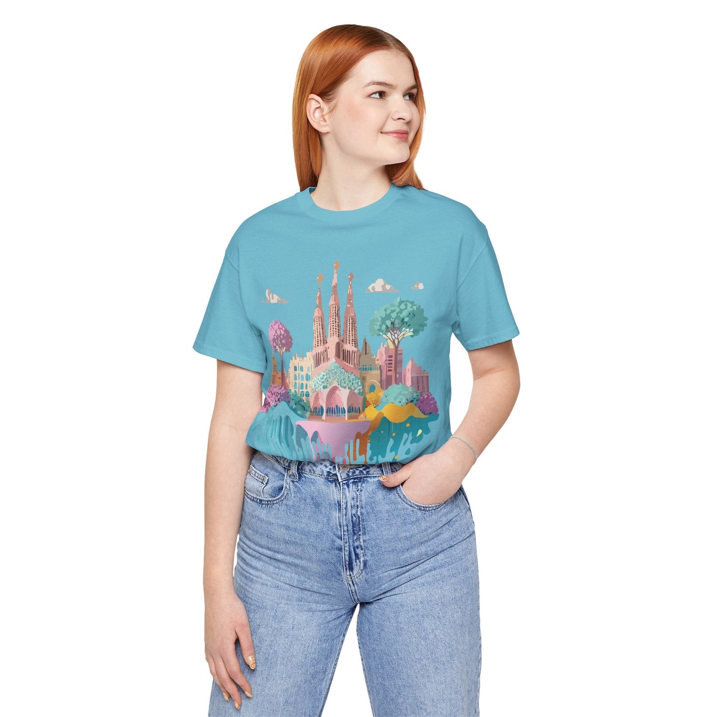 Unisex Graphic Tee With Original Vintage Inspired Artwork By Adelpha Barcelona Style