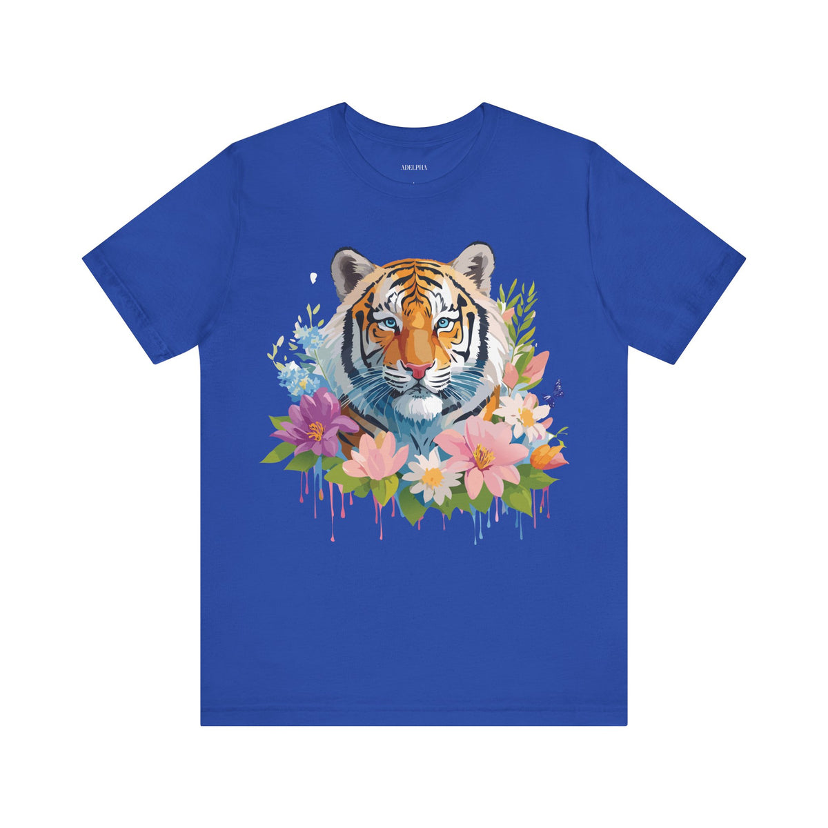 Tiger Graphic Unisex Cotton Bella+Canvas Tee with Art Animal Design e70