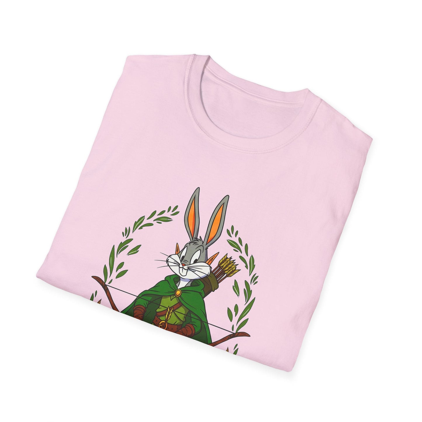 Bugs Bunny T Shirt Cartoon Art Tee Unisex Gildan Softstyle 64000 100 Percent Ring Spun Cotton