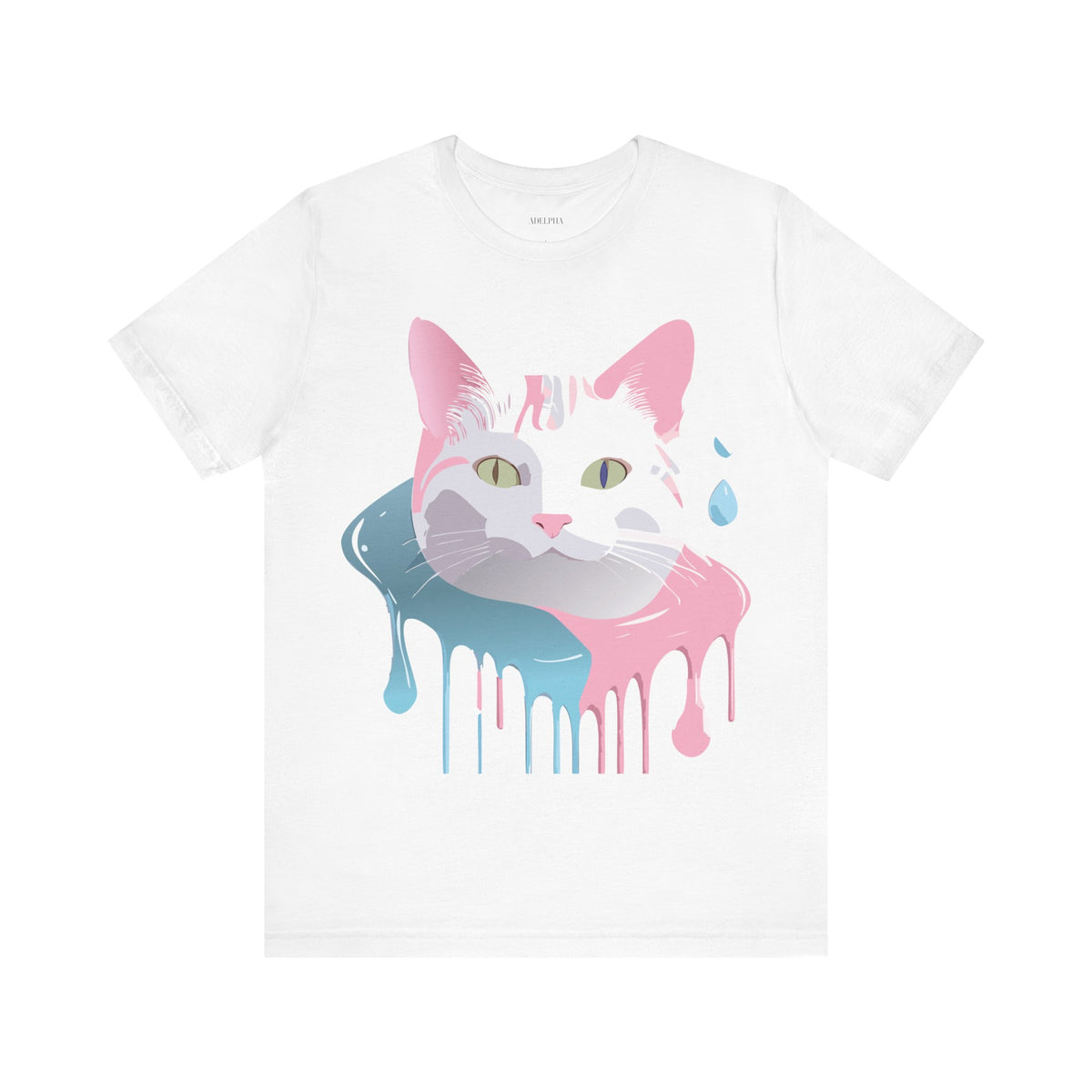 Cat Graphic Unisex Cotton Bella+Canvas Tee with Animal Art Design m11
