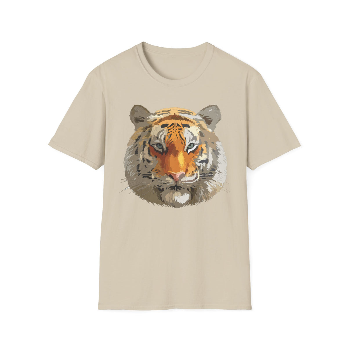 Tiger Face T-Shirt | Realistic Orange Bengal Illustration