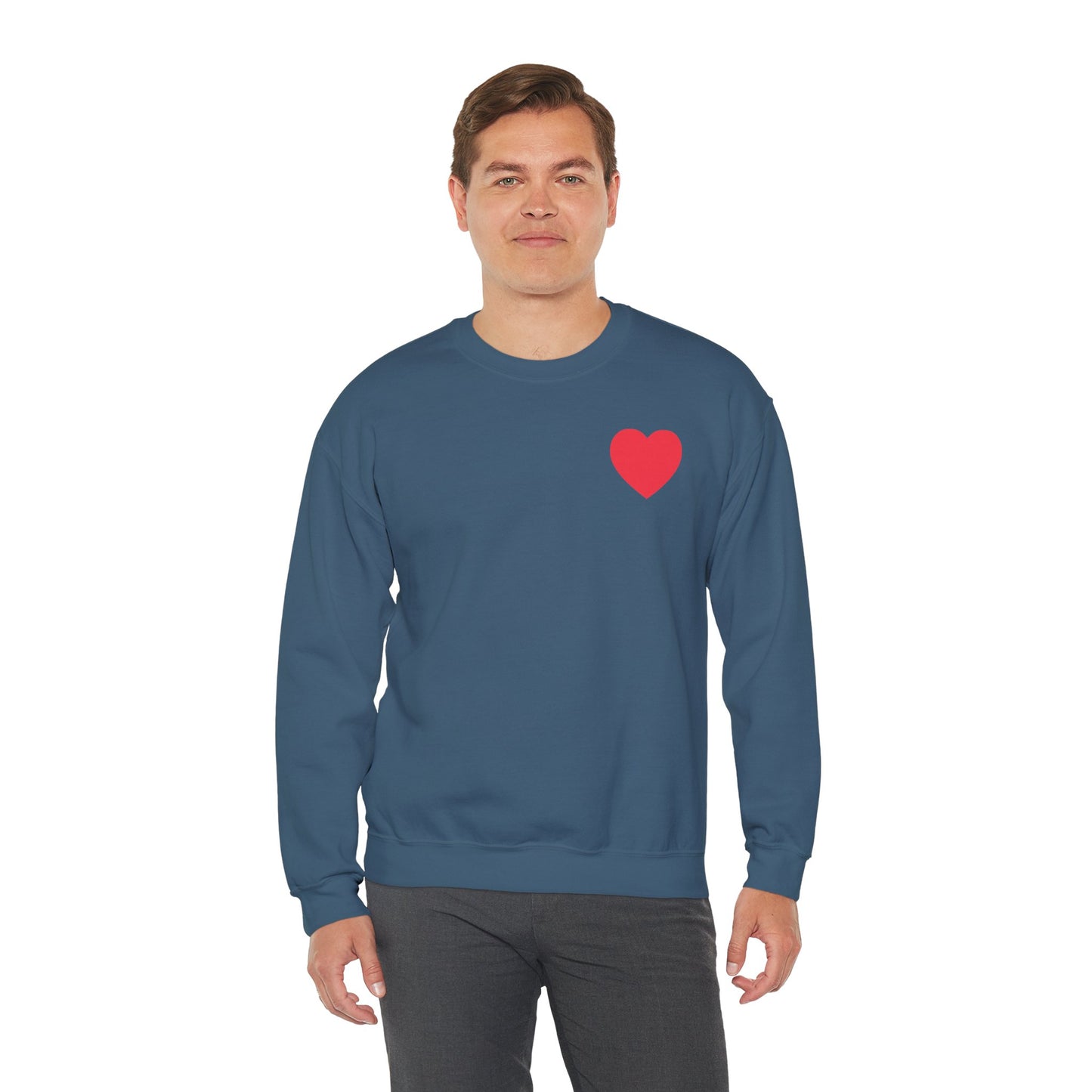Small Red Heart Sweatshirt, Heart Sweatshirt, Love Sweatshirt, Valentine's Day Sweatshirt- 102