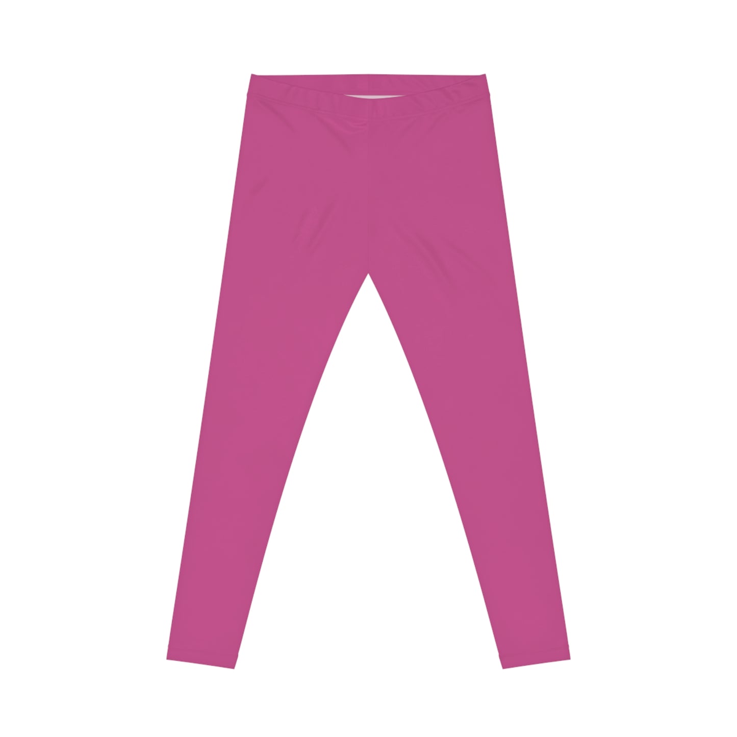 Fuchsia Plum Color Women's Poly-Span Casual Leggings XS-2XL