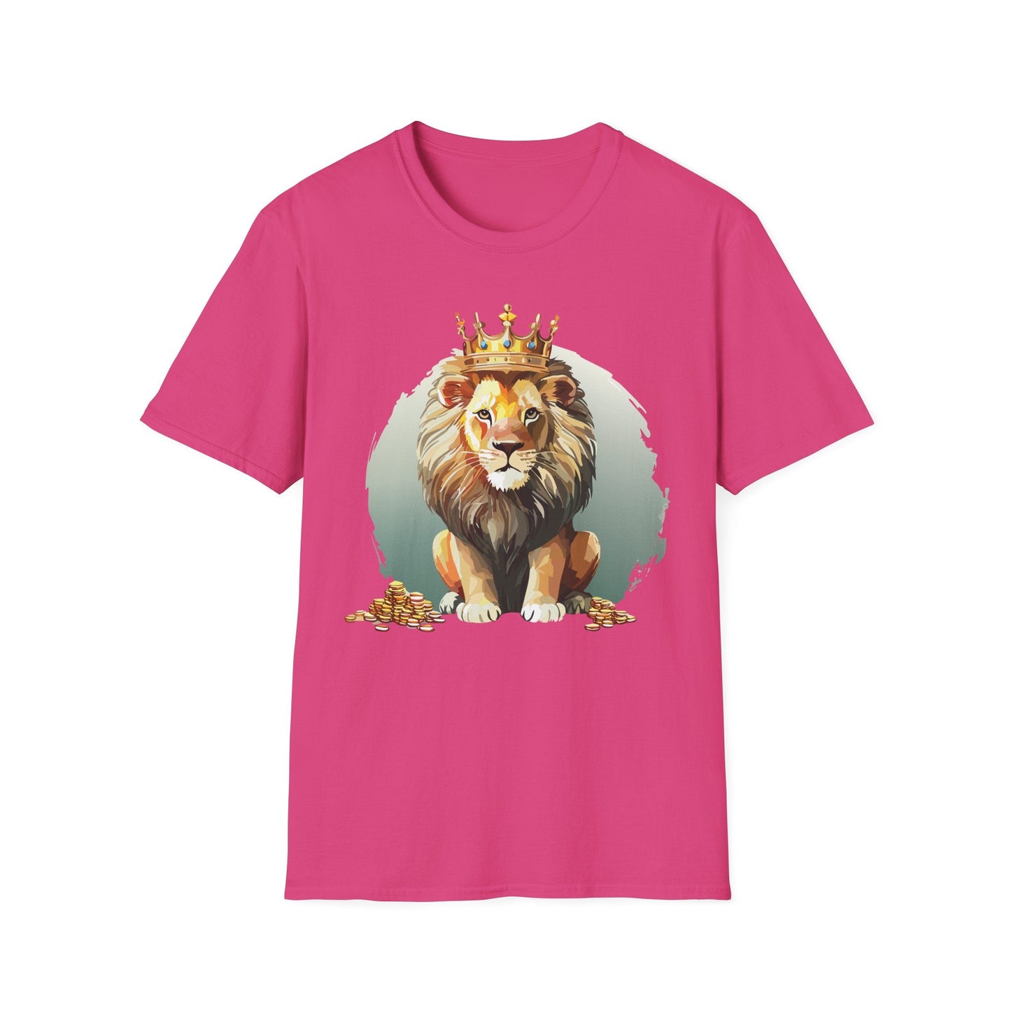 Unisex Lion Shirt Animal Tee Softstyle Gildan 64000 100 Percent Cotton Tee