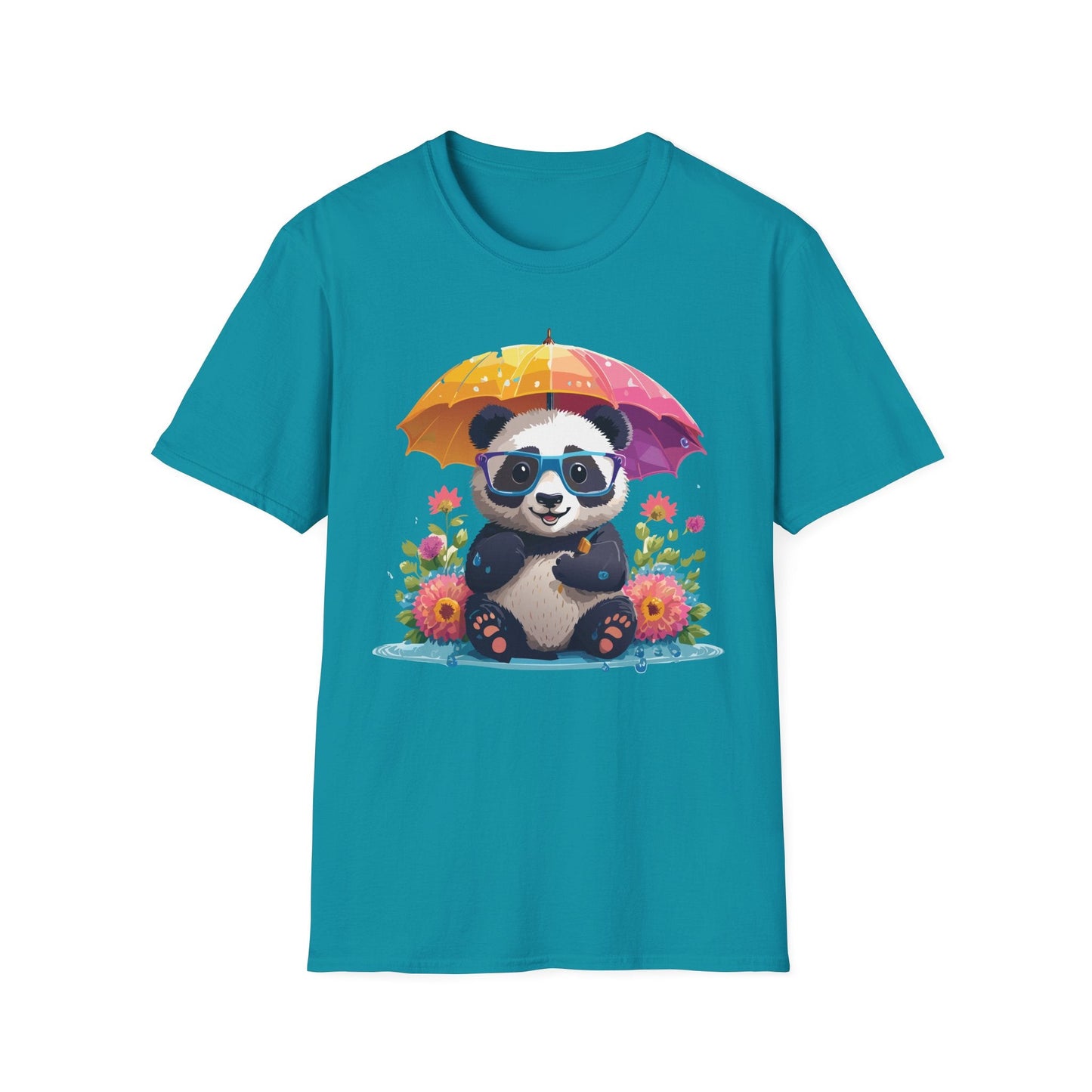 Unisex Panda Shirt Softstyle Tee 100 Percent Ring Spun Cotton Comfortable Animal Tee
