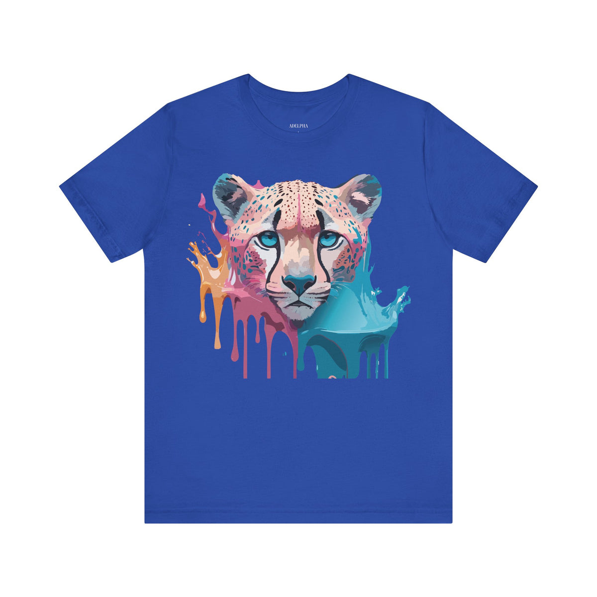 Cheetah Graphic Unisex Cotton Bella+Canvas Tee with Art Animal Design e302