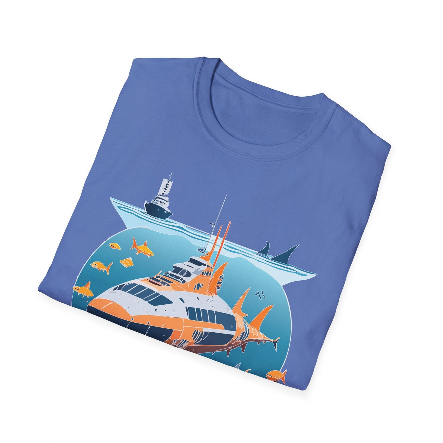 Ocean Tee Shirt Unisex Short Sleeve Gildan Softstyle 64000 Premium Comfort Ocean Artwork