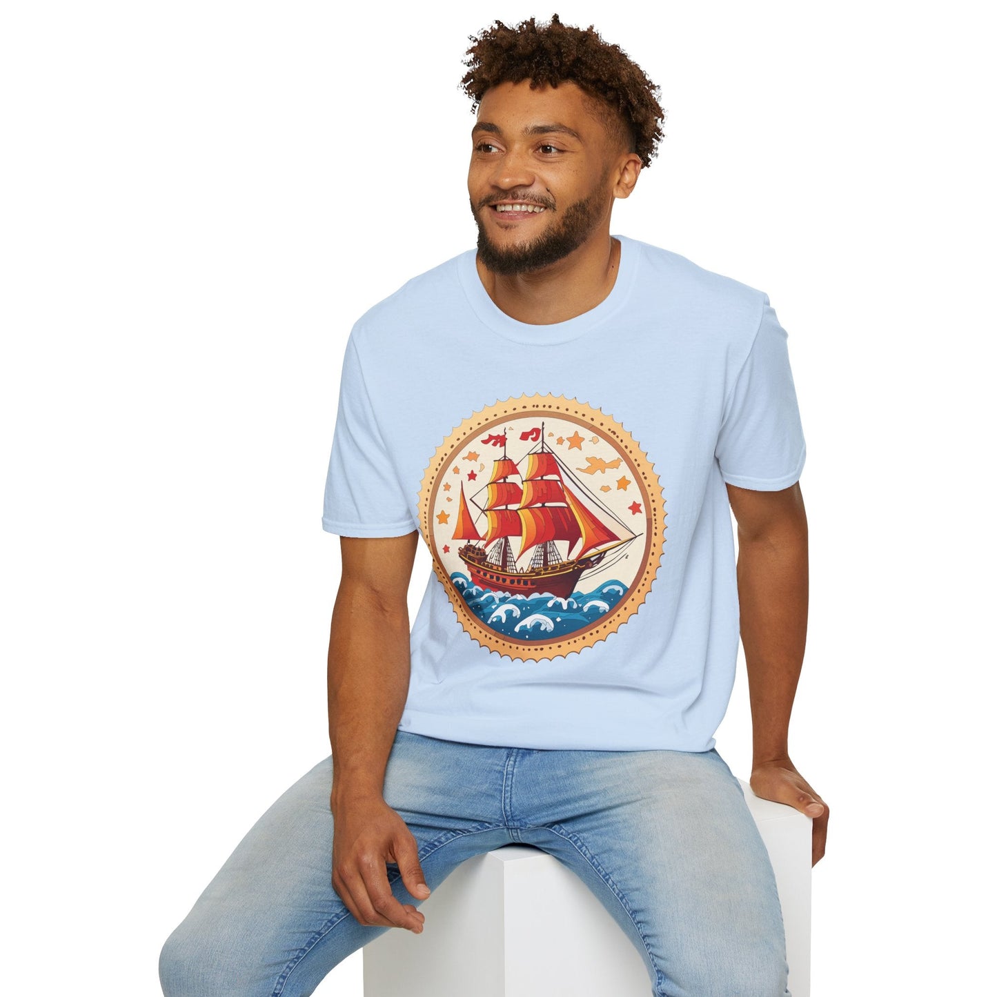 Ship T Shirts Frigate Vessel Tee Shirt Unisex Short Sleeve Gildan Softstyle 100 Percent Cotton