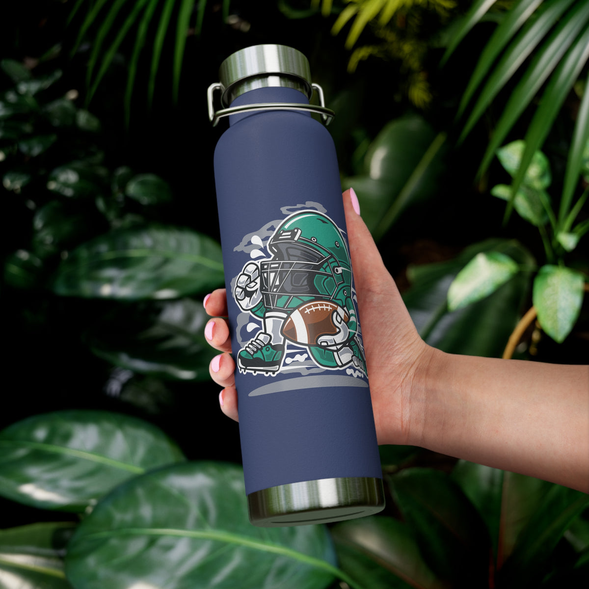 22oz Copper Insulated Water Bottle with Cartoon Design - CV22