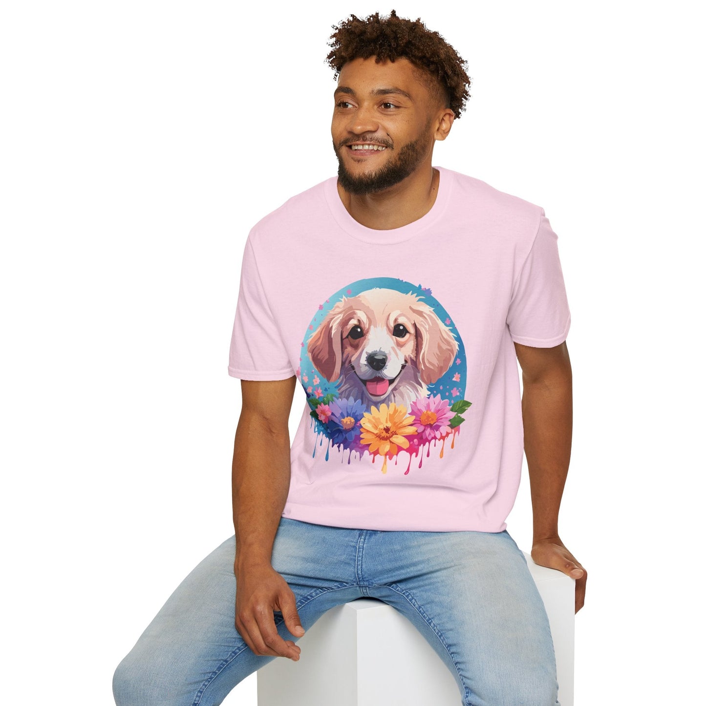 Unisex Dog Shirt Animal Tee Gildan Softstyle 64000 100 Percent Cotton