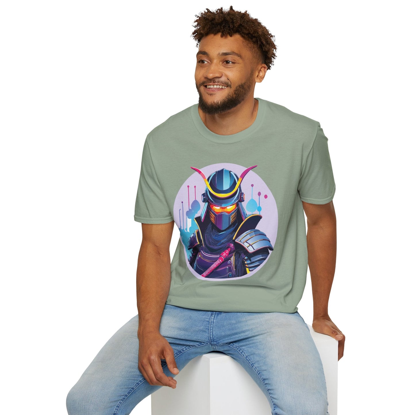 Unisex Samurai Shirt Gildan Softstyle Tee Hundred Percent Ring Spun Cotton Comfort