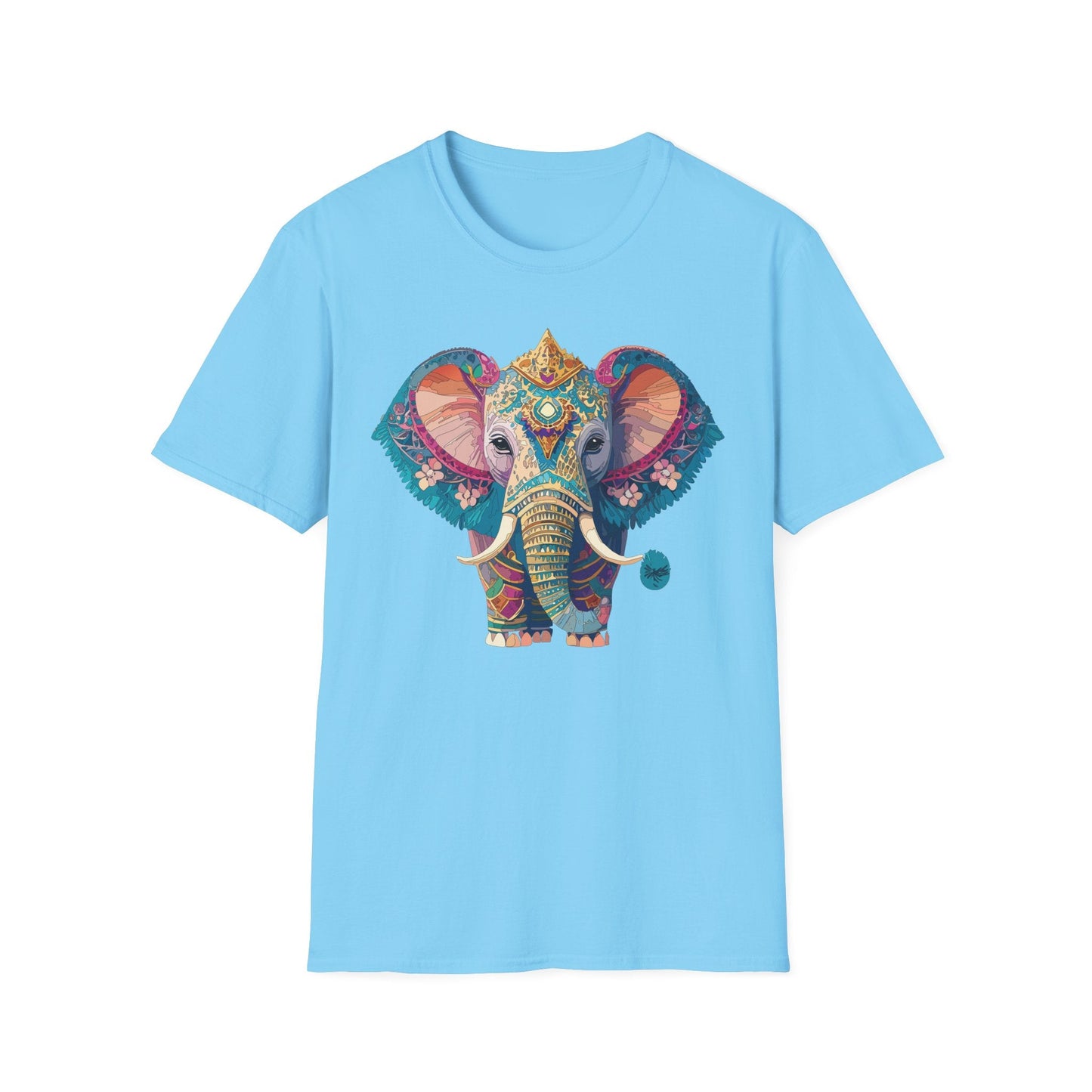 Elephant Shirt Unisex Animal Tee Softstyle 100 Percent Ring Spun Cotton Gildan 64000