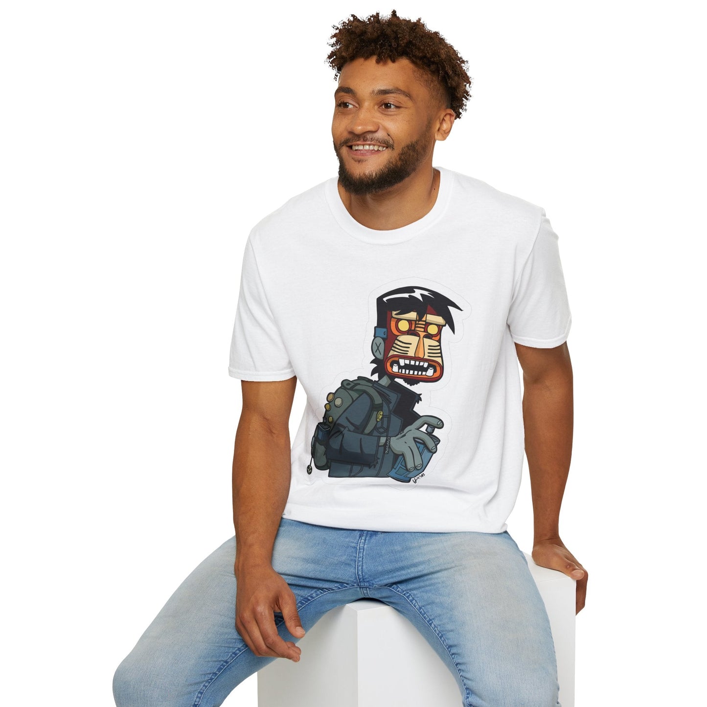 Cartoon T Shirt Animation T Shirt Funny Tee Shirt Unisex Short Sleeve Softstyle Cotton Tee 64000