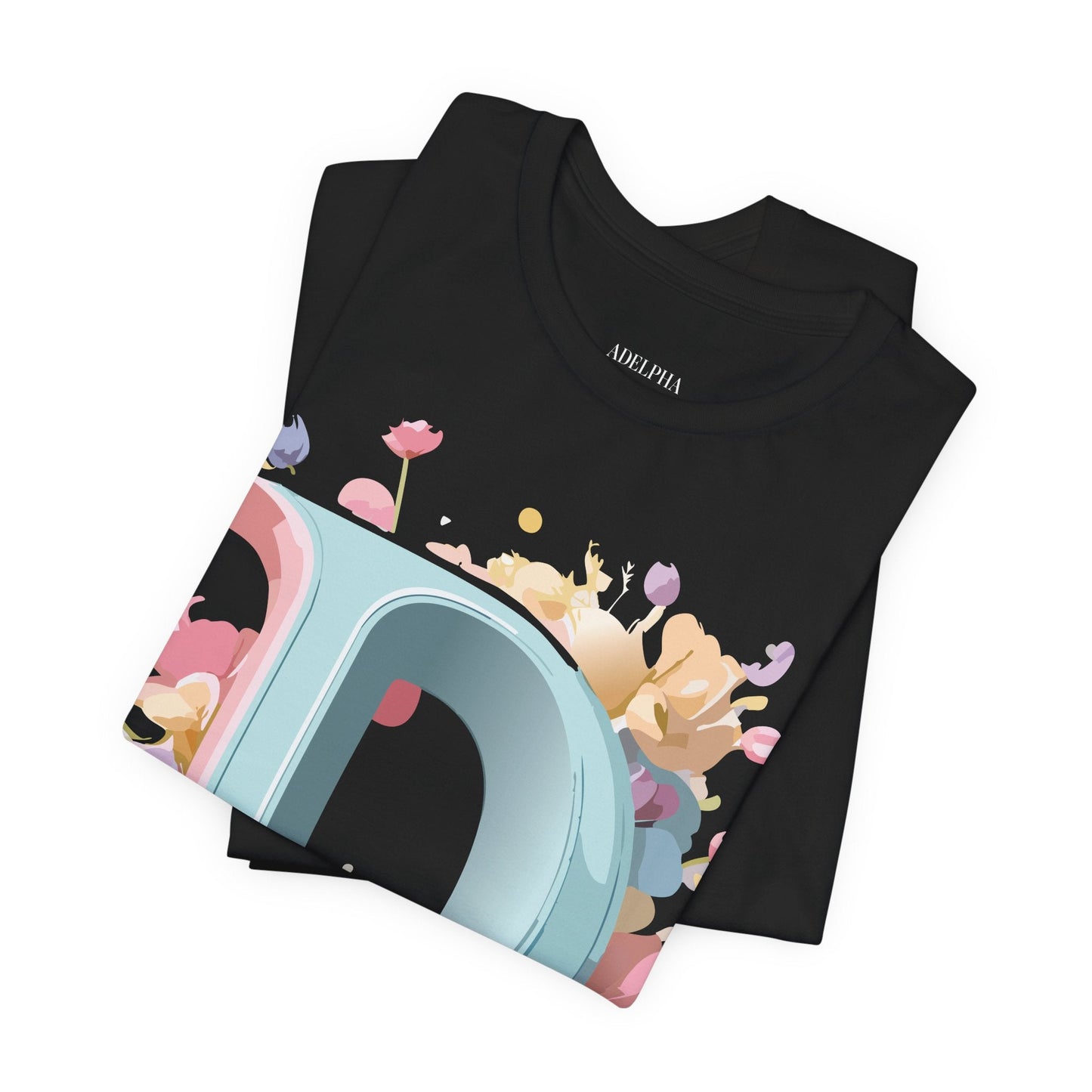 Letter D Graphic Tee Unisex Jersey Short Sleeve By Adelpha Vintage Inspired Artwork