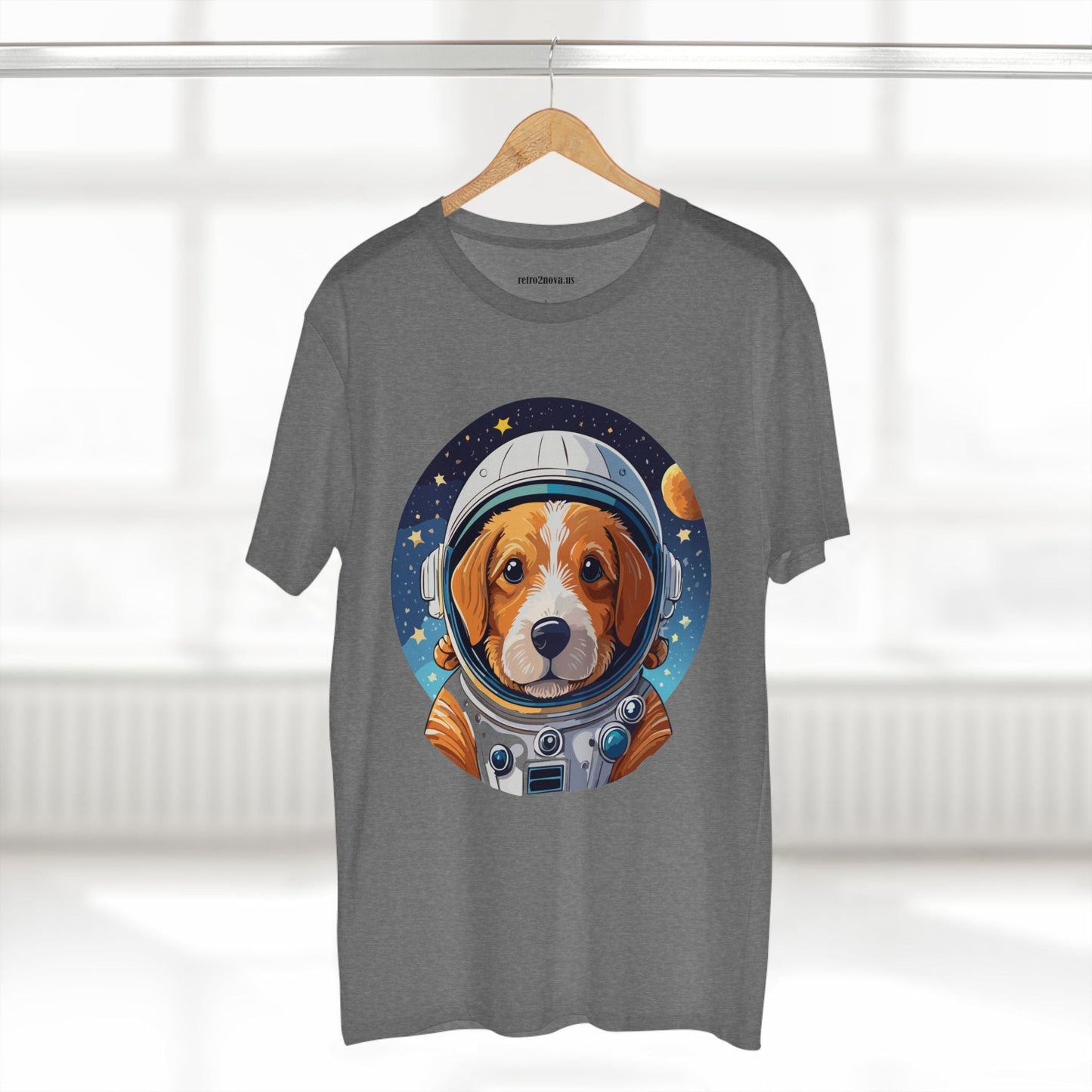 Unisex Dog Art Shirt Premium Cotton Tee With Original Retro2Nova Design From Art Collection For Everyday Comfort