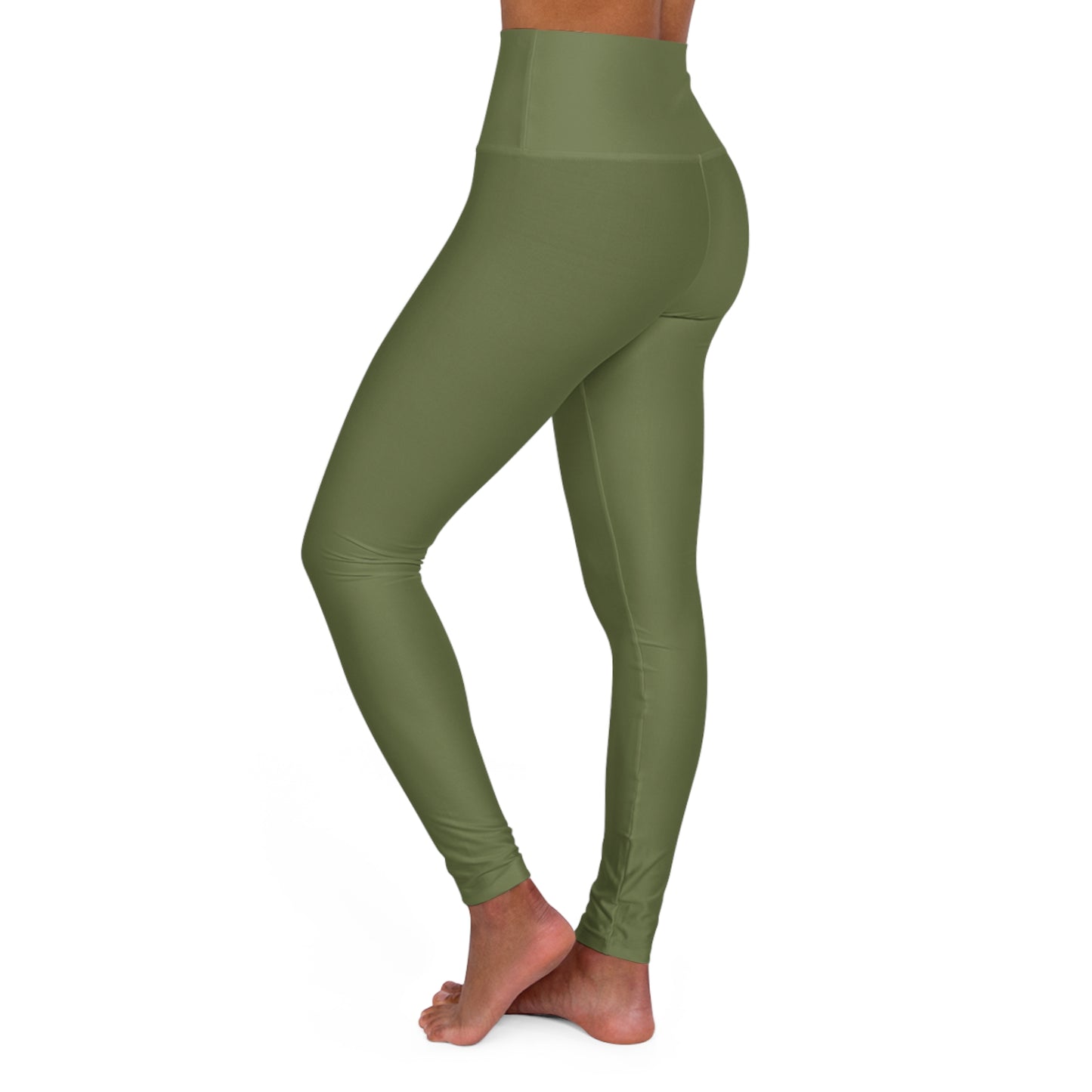 Moss Color High-Waist Yoga Leggings Women's Seamless Poly-Span Stretchy Pants XS-2XL
