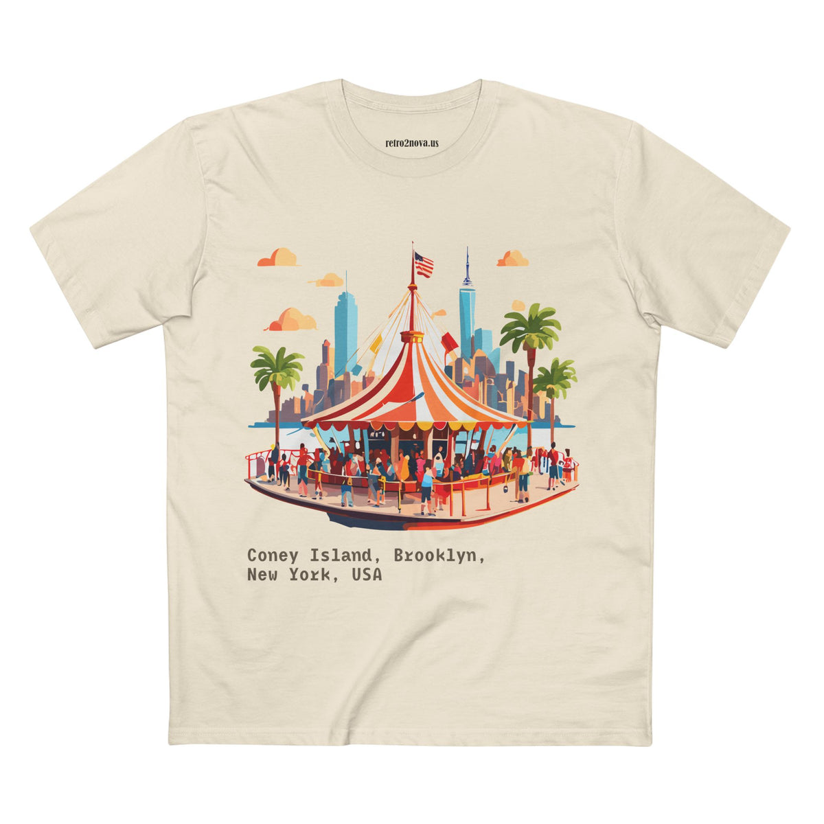 Coney Island Carousel T-Shirt | Brooklyn New York Illustration