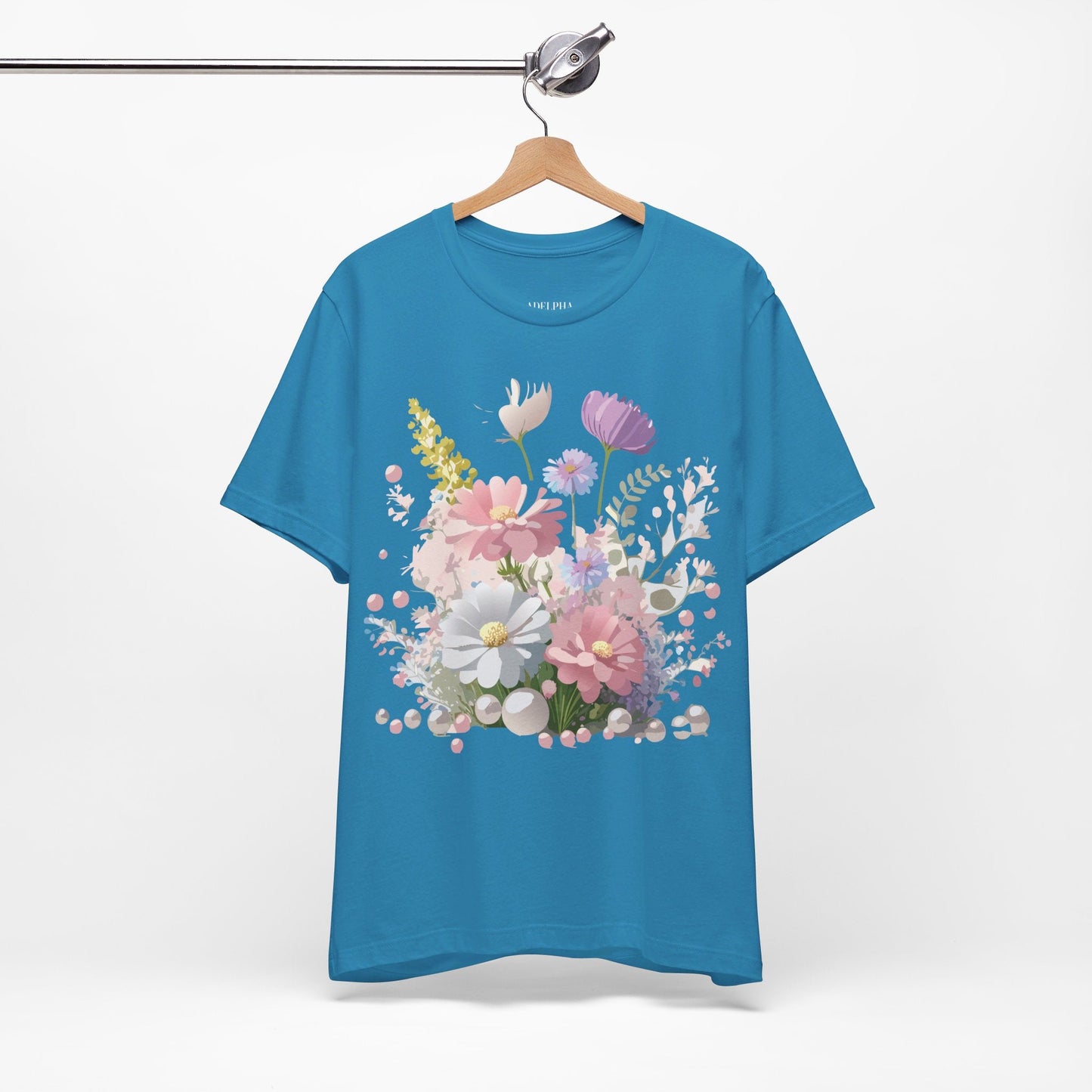Adelpha Floral Graphic T Shirt Unisex Jersey Short Sleeve Art Design Vintage Inspired Premium