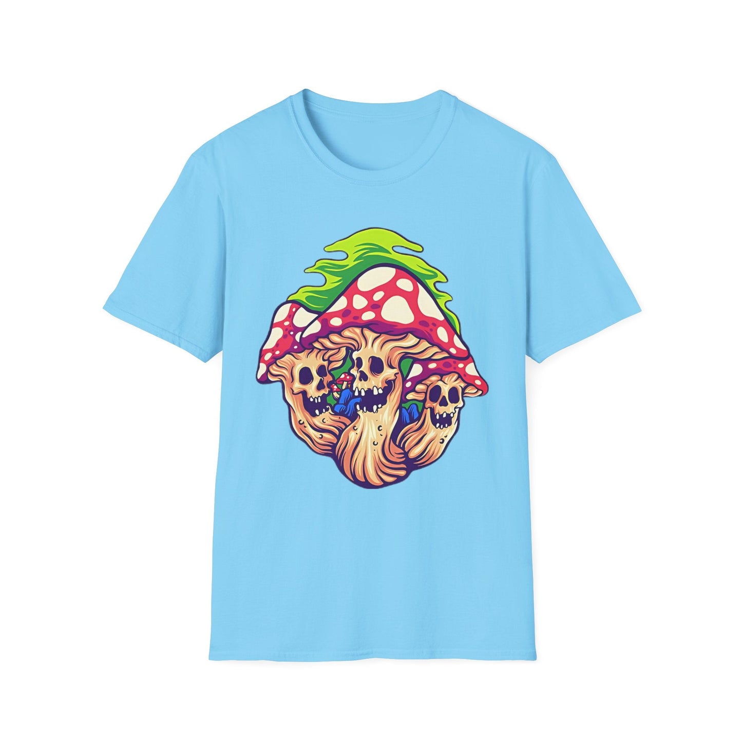 Mashroom Tee Shirt Unisex Softstyle Gildan 64000 Cotton With Funny Mashroom Design