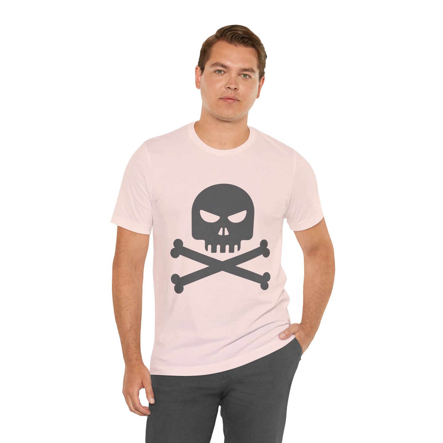 Unisex-T-Shirt aus Baumwolle mit Totenkopf