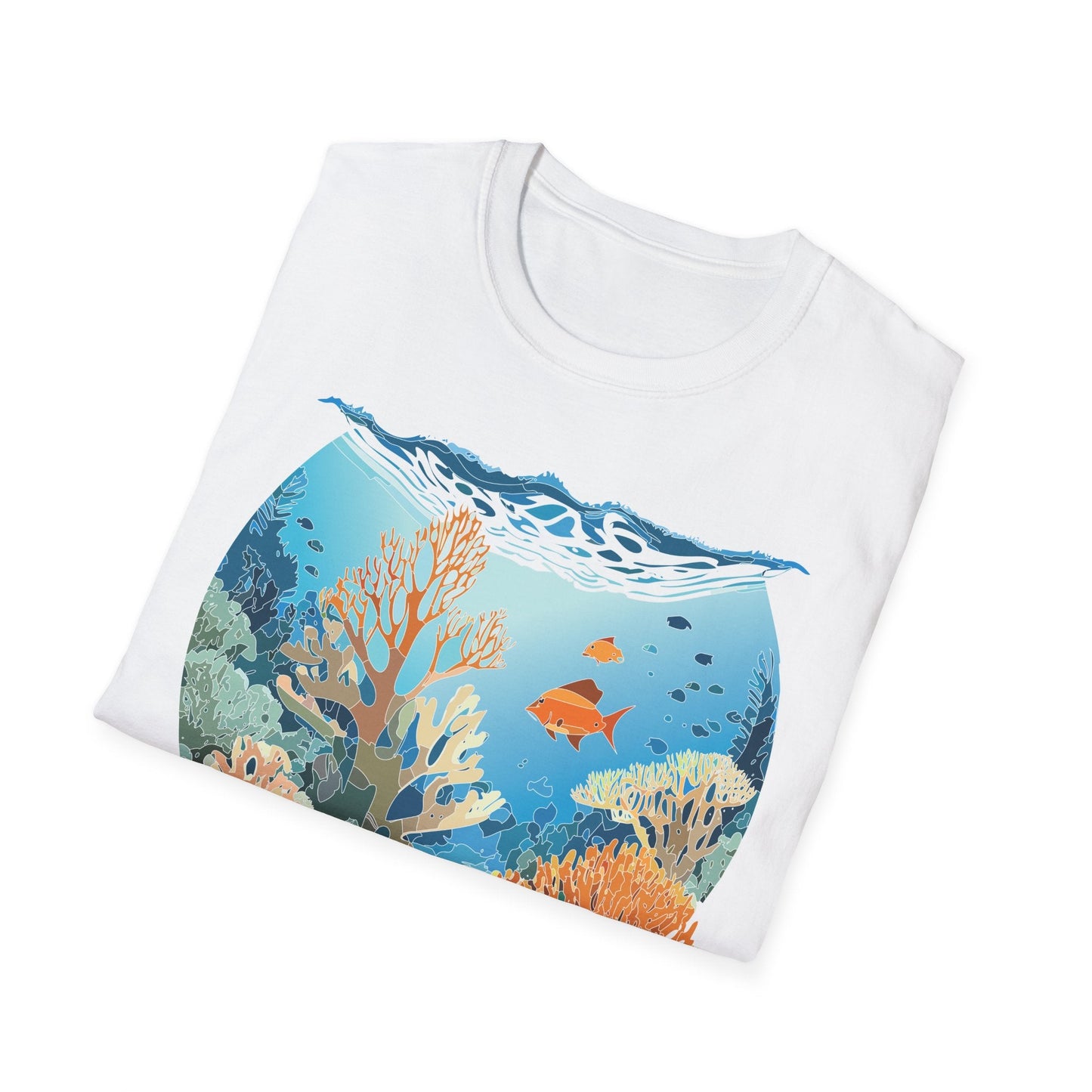 Ocean Tee Shirt Unisex Gildan Softstyle Cotton Tee Shirt 64000 Lightweight Breathable Comfort
