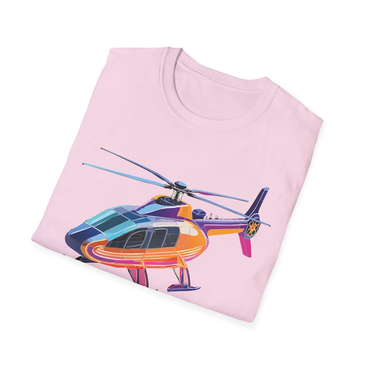 Chopper Helicopter Shirt Unisex Tee Gildan Softstyle 64000 Lightweight 100 Percent Cotton