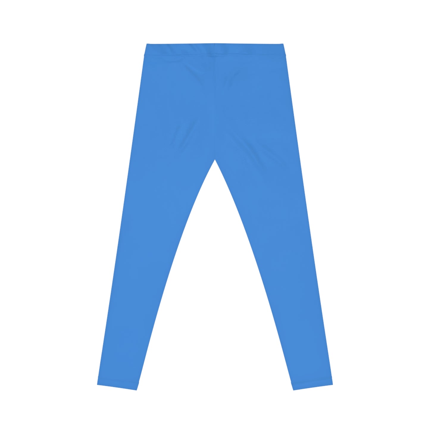 Bright Ocean Blue Color Women's Poly-Span Casual Leggings XS-2XL