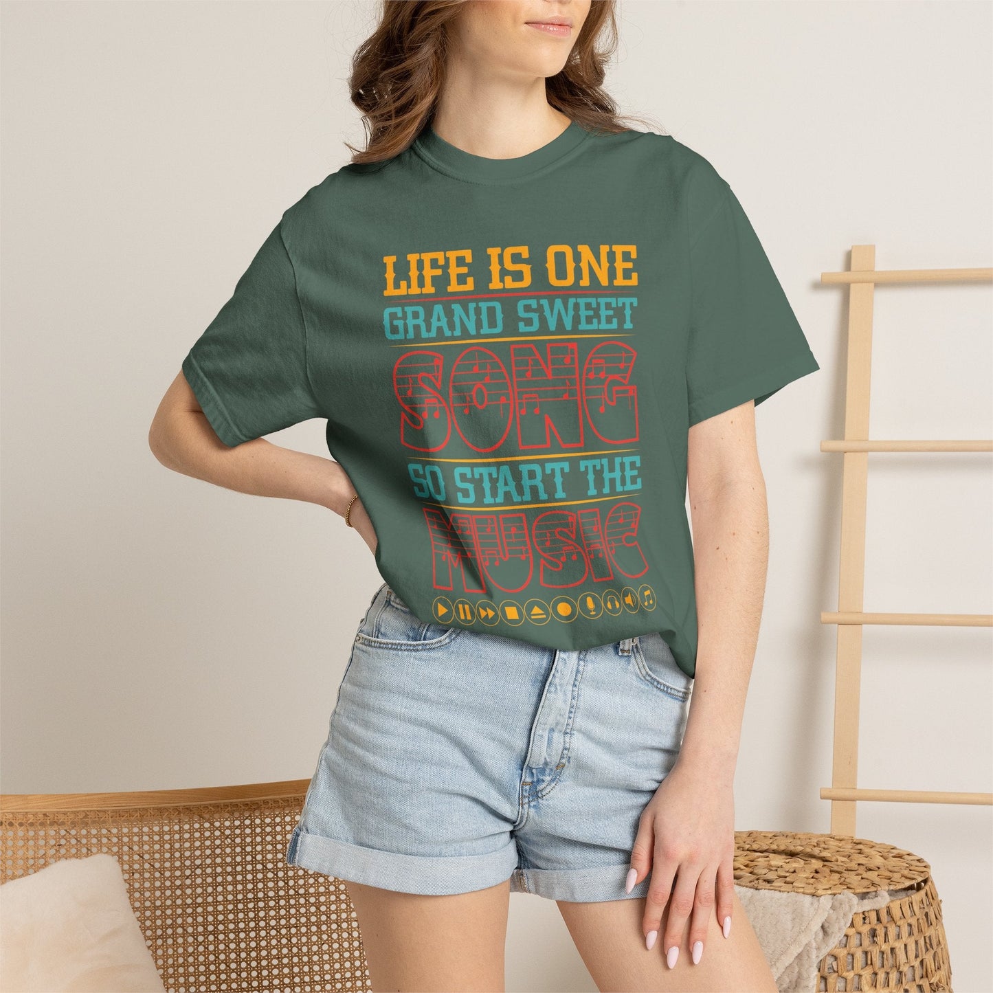 Music Graphic Design Unisex Cotton T-shirt 023